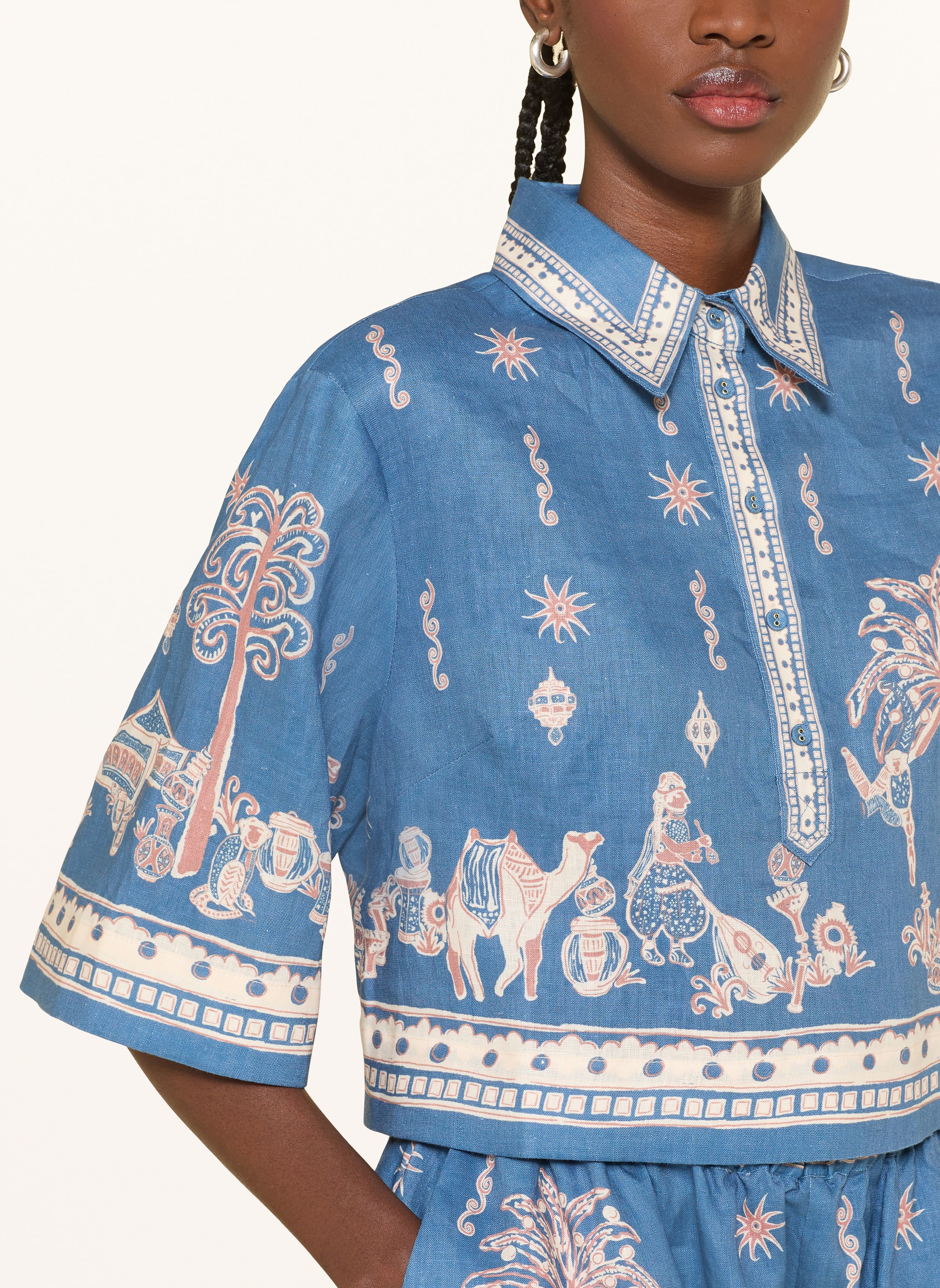 Thumbnail - Alémais Blusenshirt Acacia Aus Leinen blau