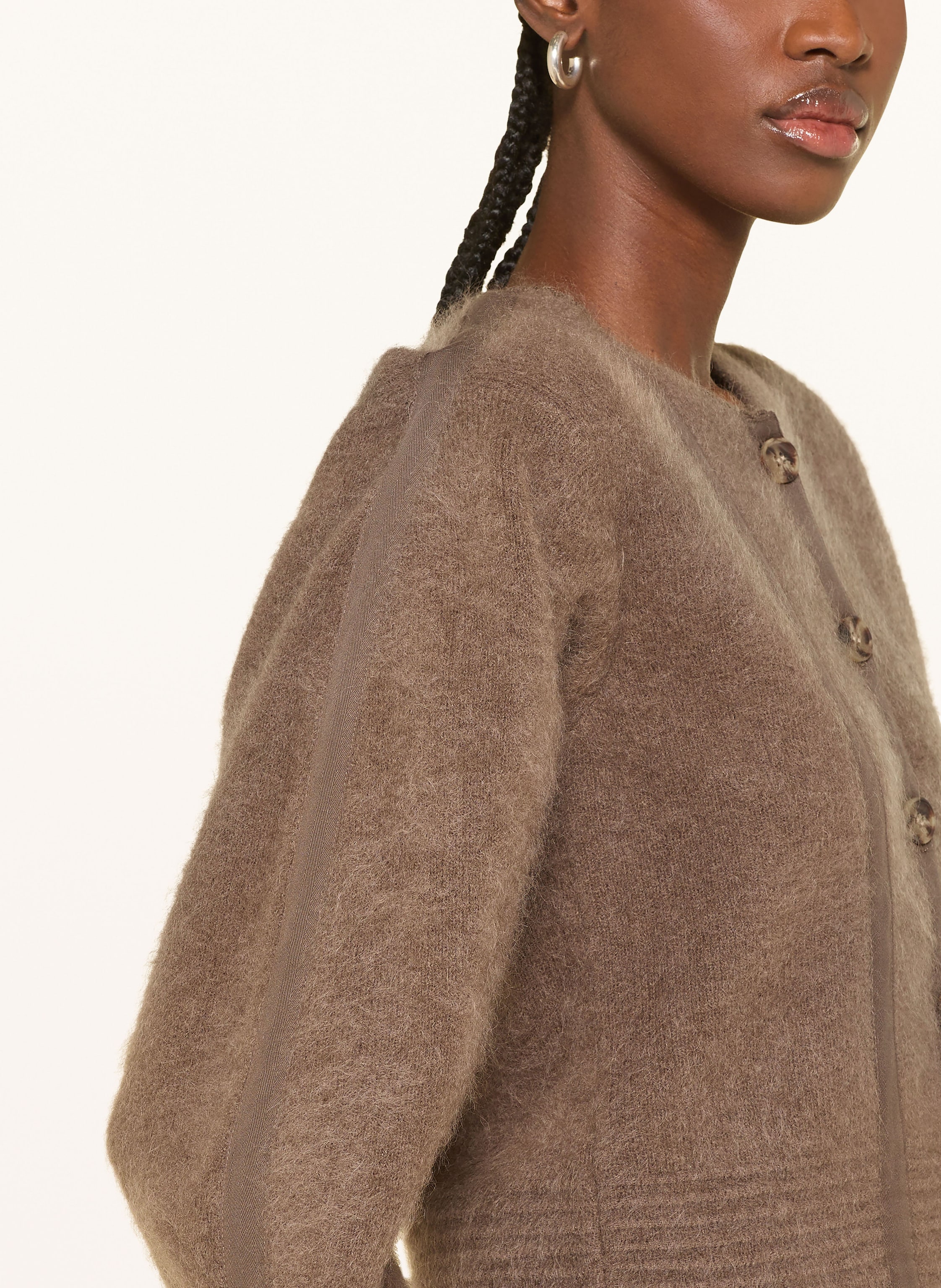 Thumbnail - By Malene Birger Strickjacke Pernille Aus Mohair braun