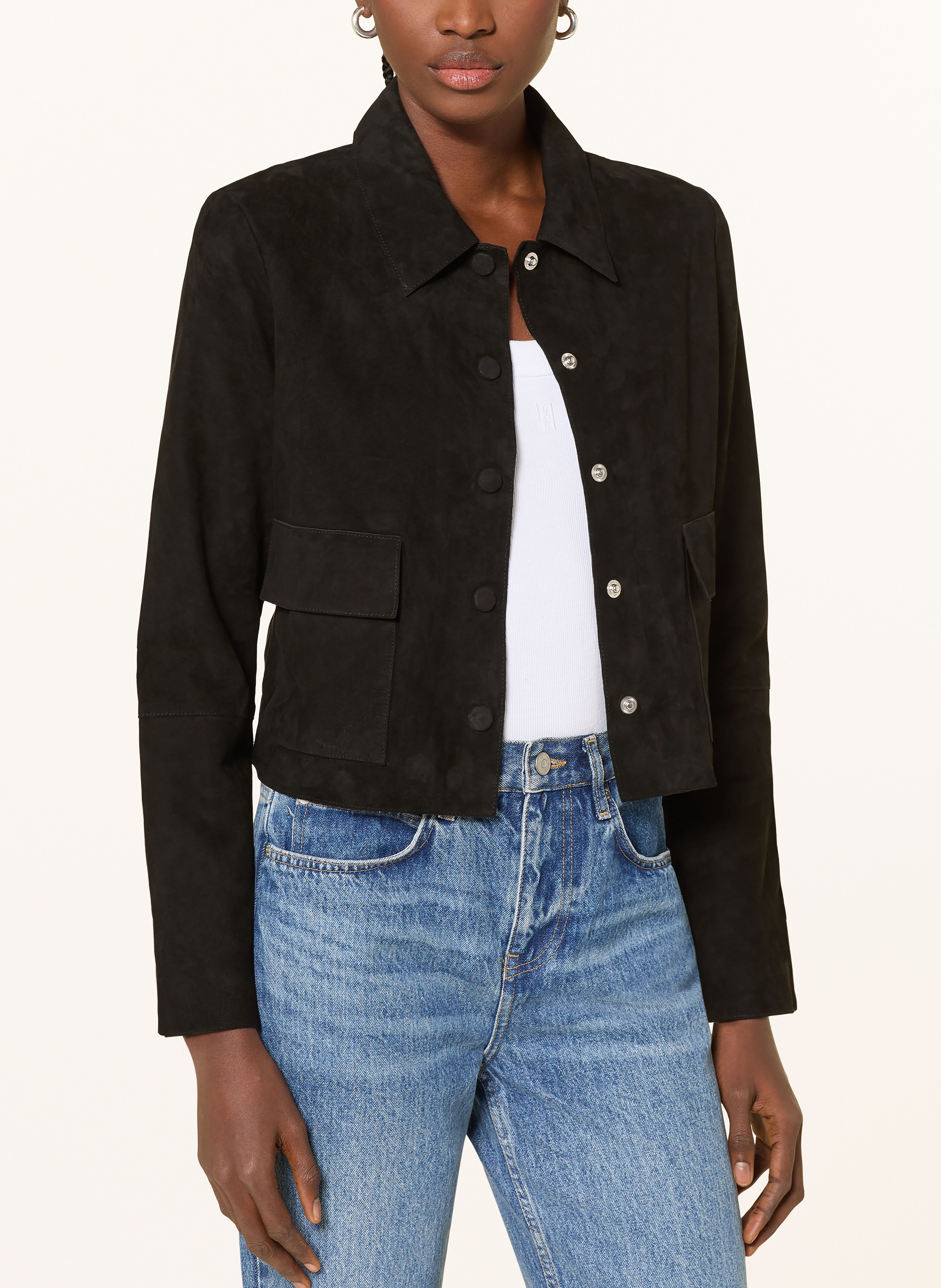 Thumbnail - By Malene Birger Lederjacke Annie schwarz