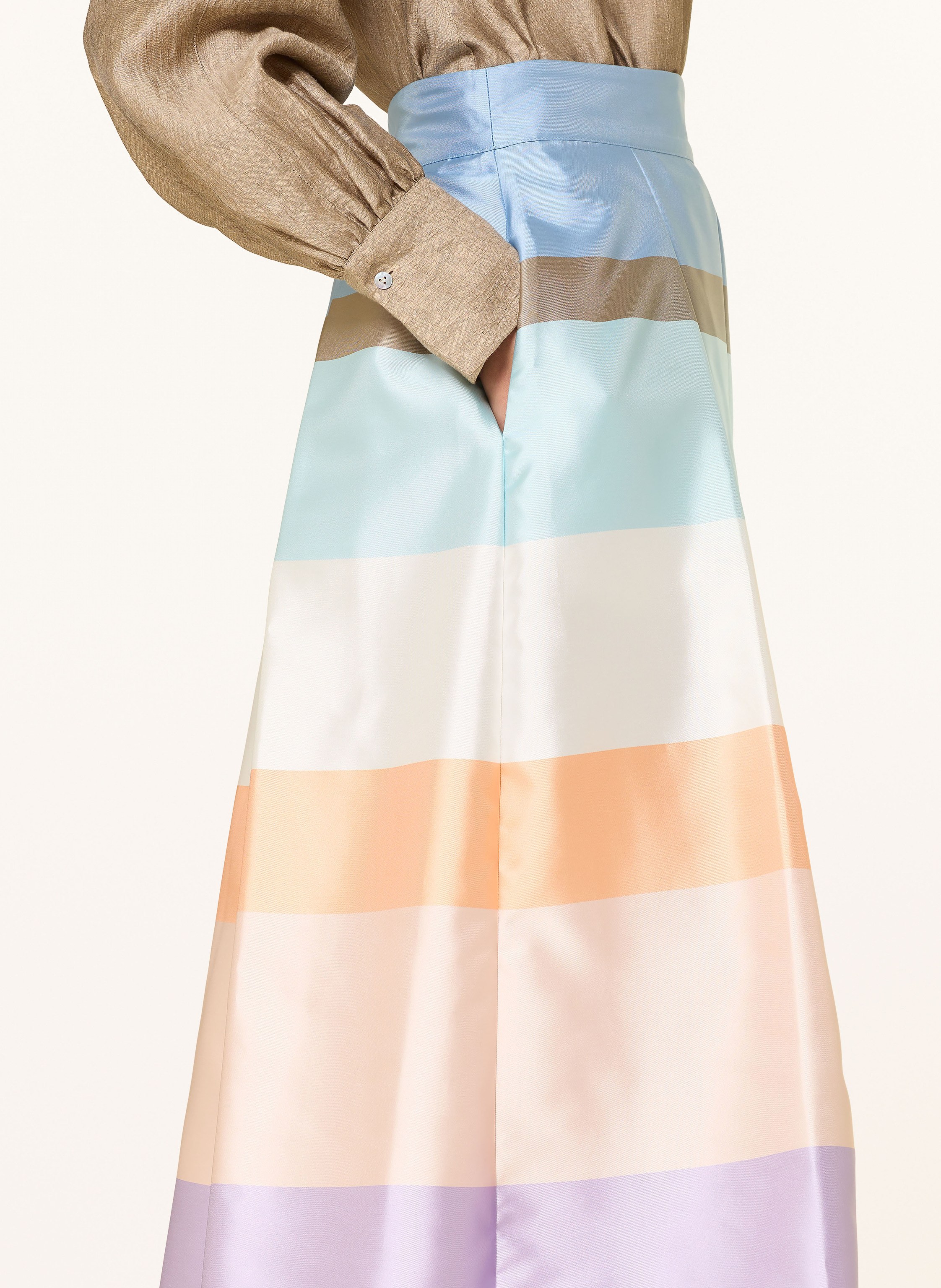 Thumbnail - Van Laack Faltenrock Vl-Ranaly-Pxk Aus Satin blau