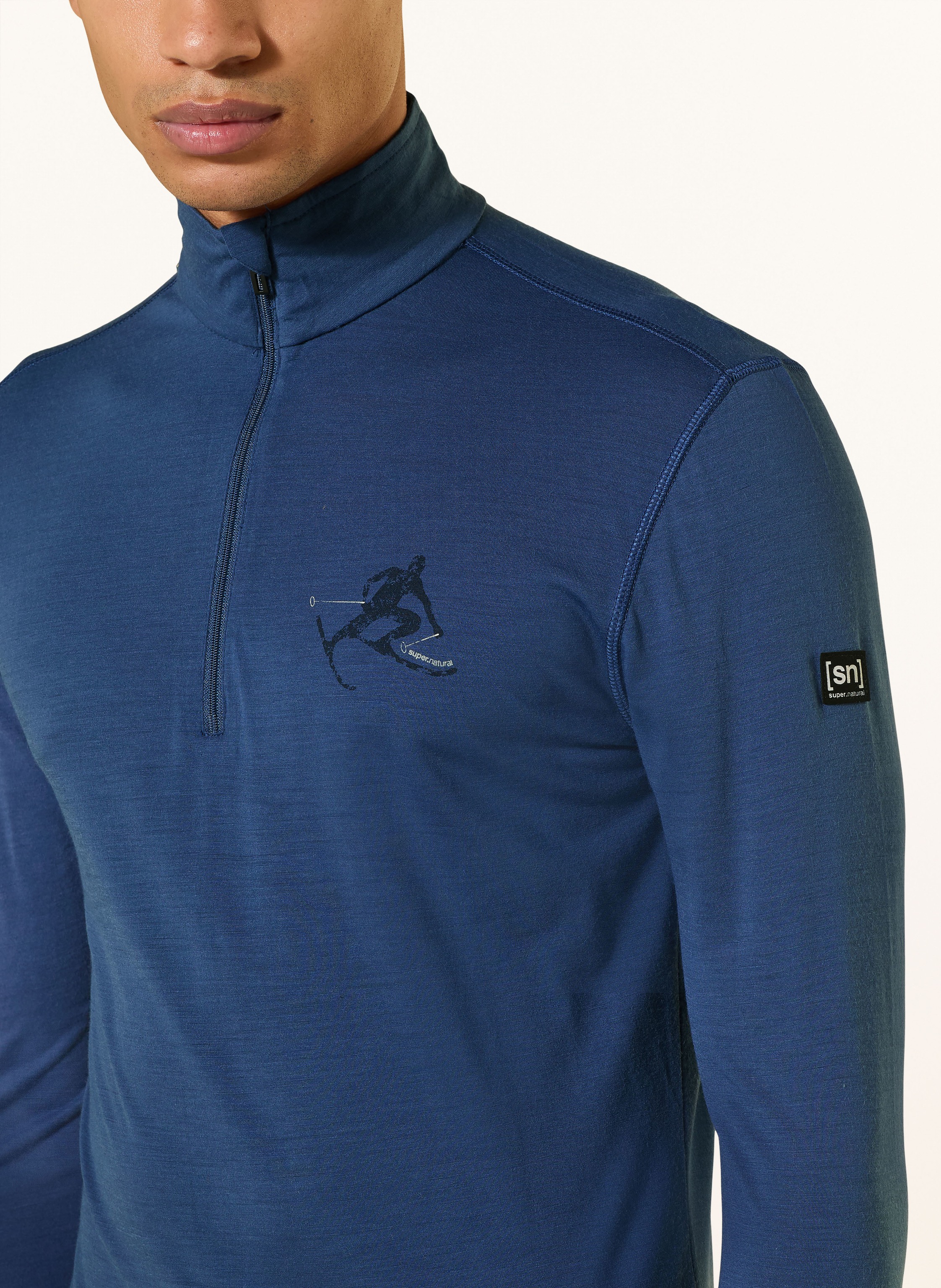 Thumbnail - Super.Natural Midlayer tundra175 Toni Mit Merinowolle blau
