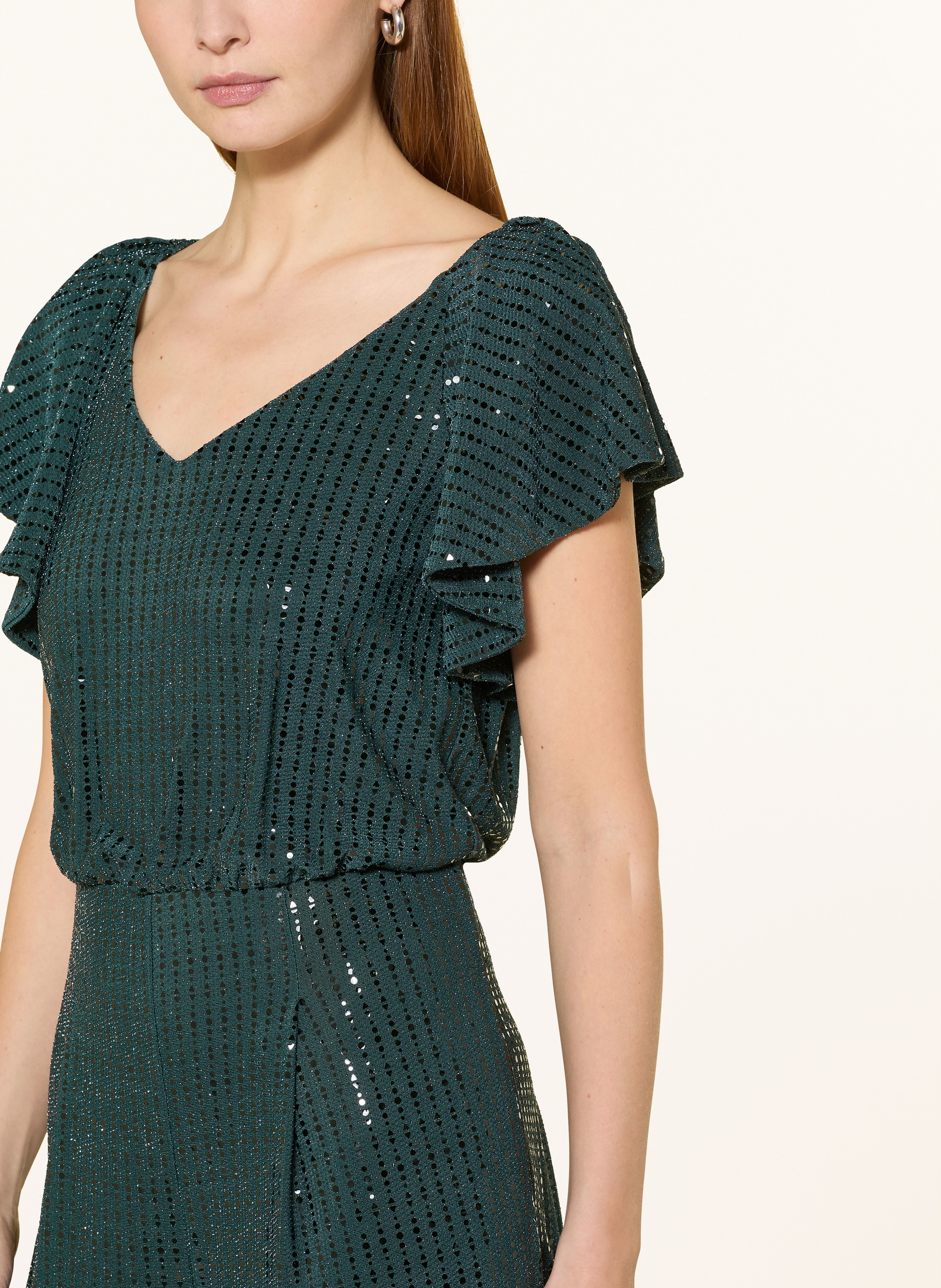 Thumbnail - Vera Mont Jumpsuit Mit Volants Und Pailletten gruen