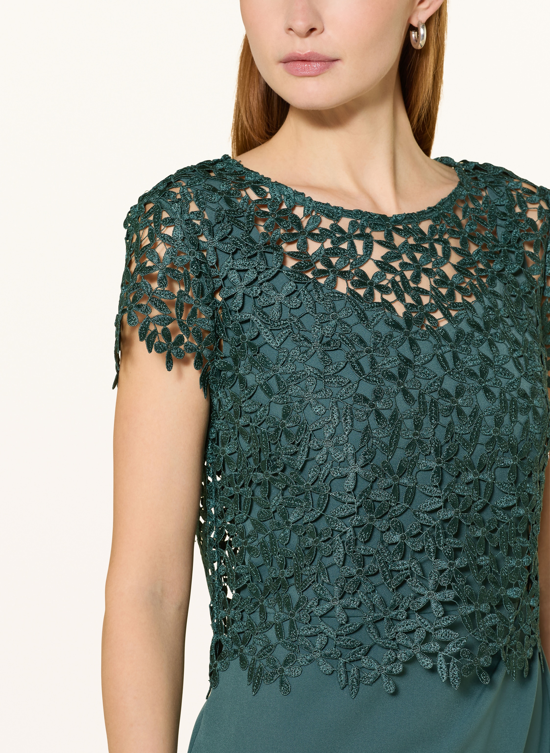 Thumbnail - Vera Mont Set: Cocktailkleid Mit Blusenshirt Aus Spitze gruen