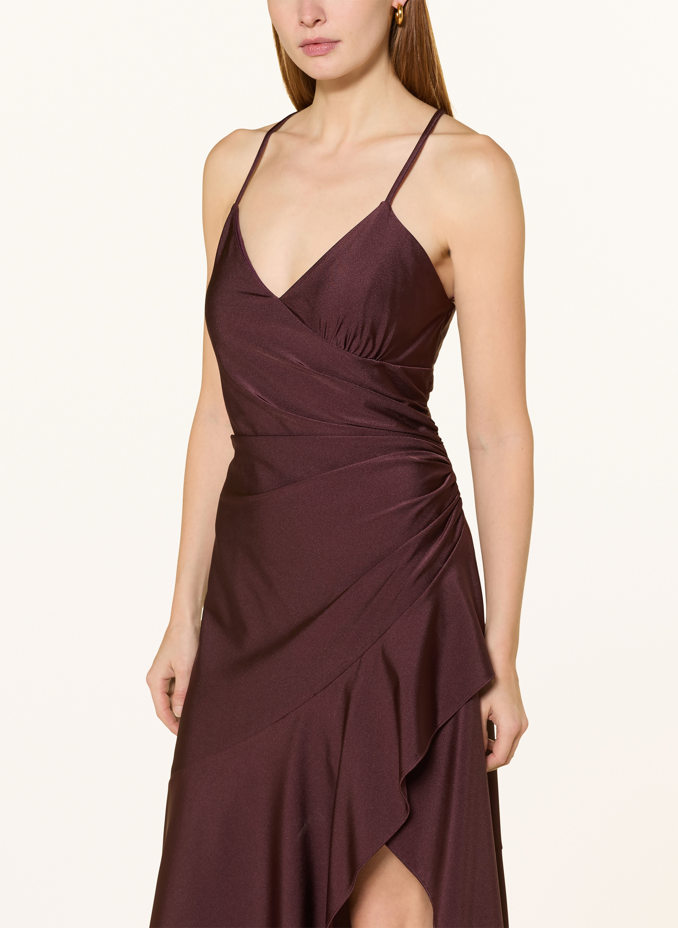 Thumbnail - Vm Vera Mont Abendkleid Mit Volants braun