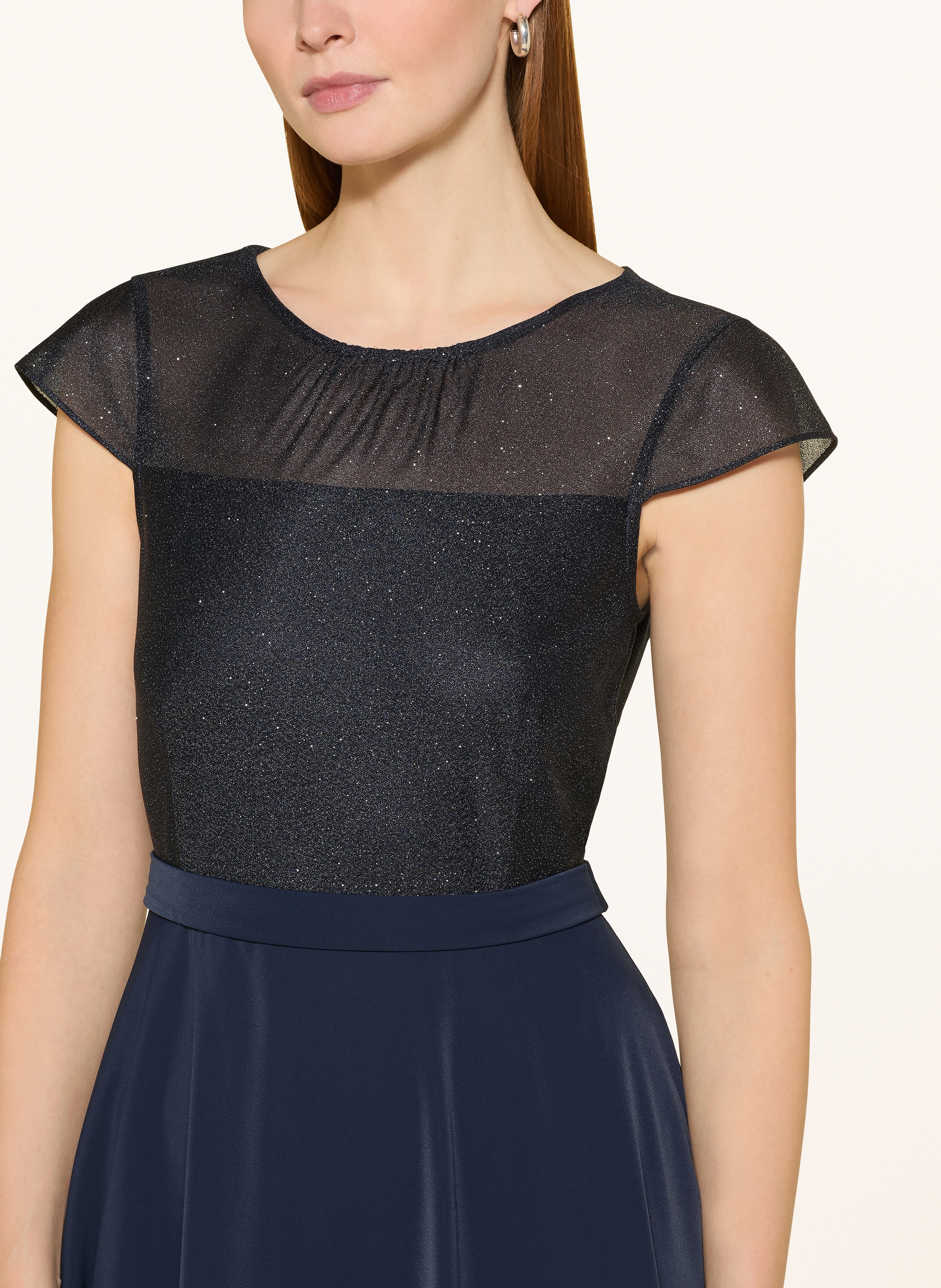 Thumbnail - Vm Vera Mont Cocktailkleid Im Materialmix blau