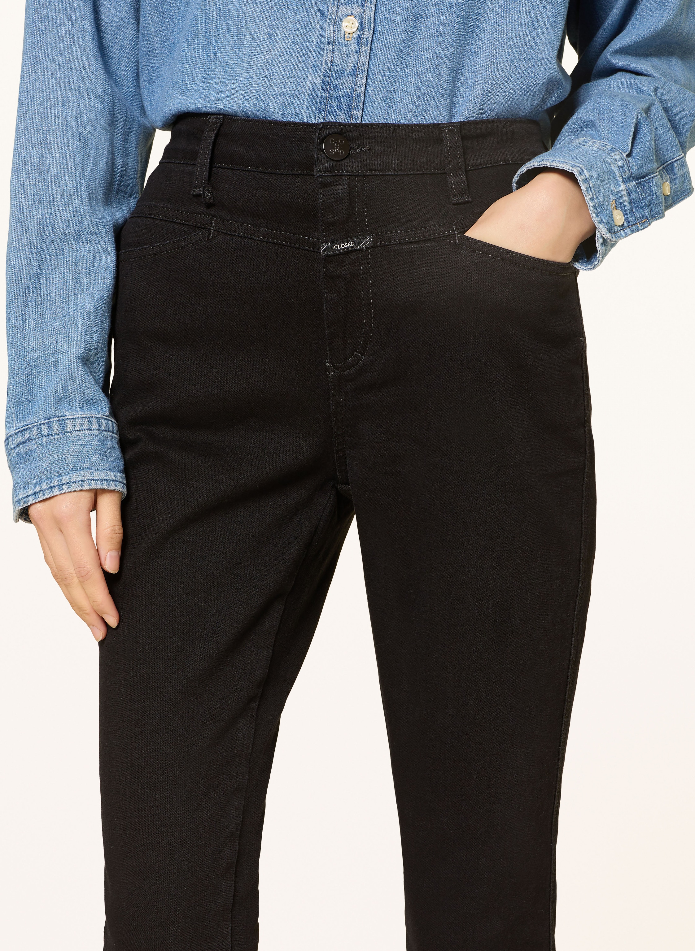 Thumbnail - Closed Skinny Jeans Pusher schwarz
