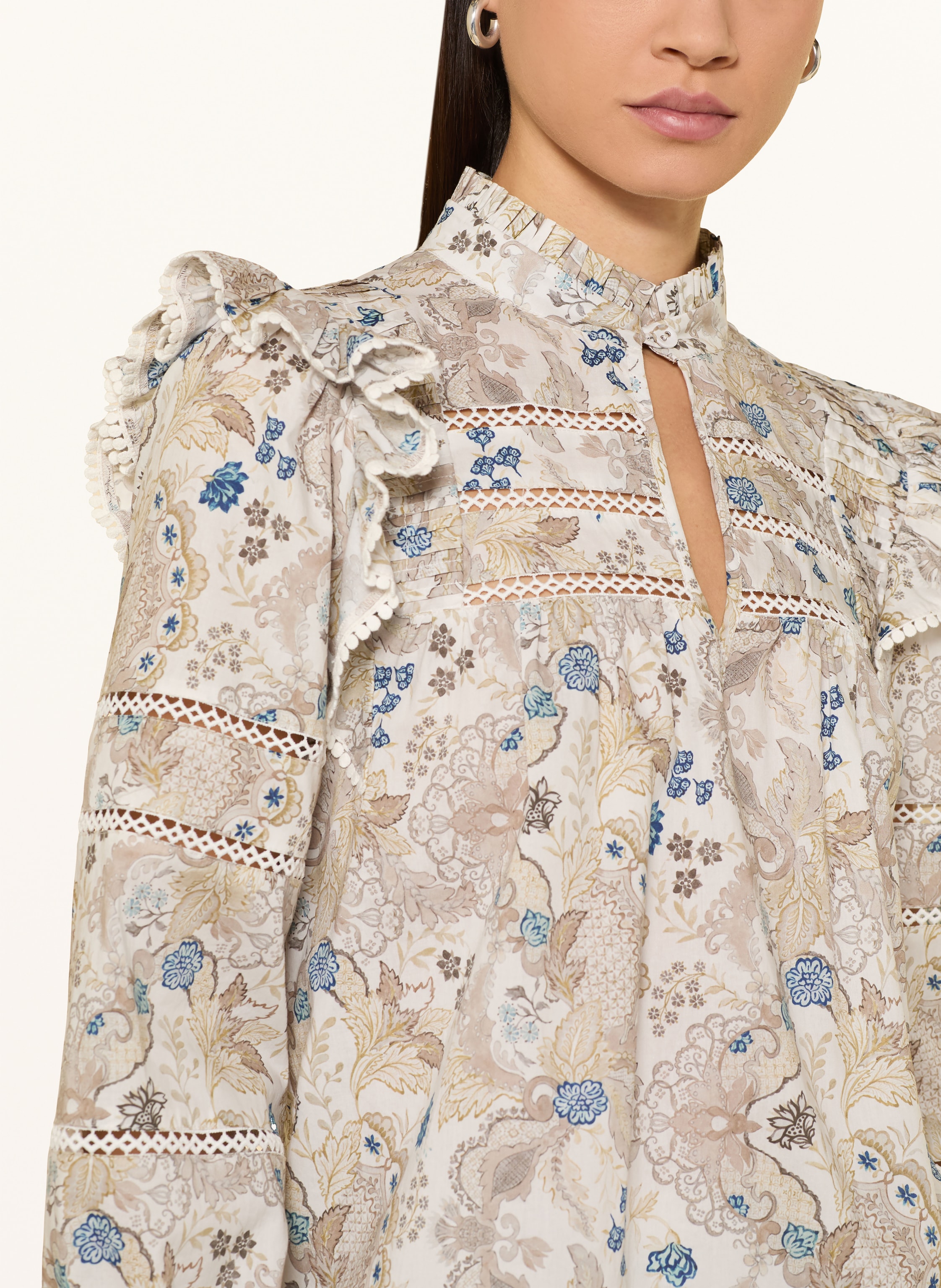 Thumbnail - Dea Kudibal Blusenshirt Yaradea Mit Rüschen beige