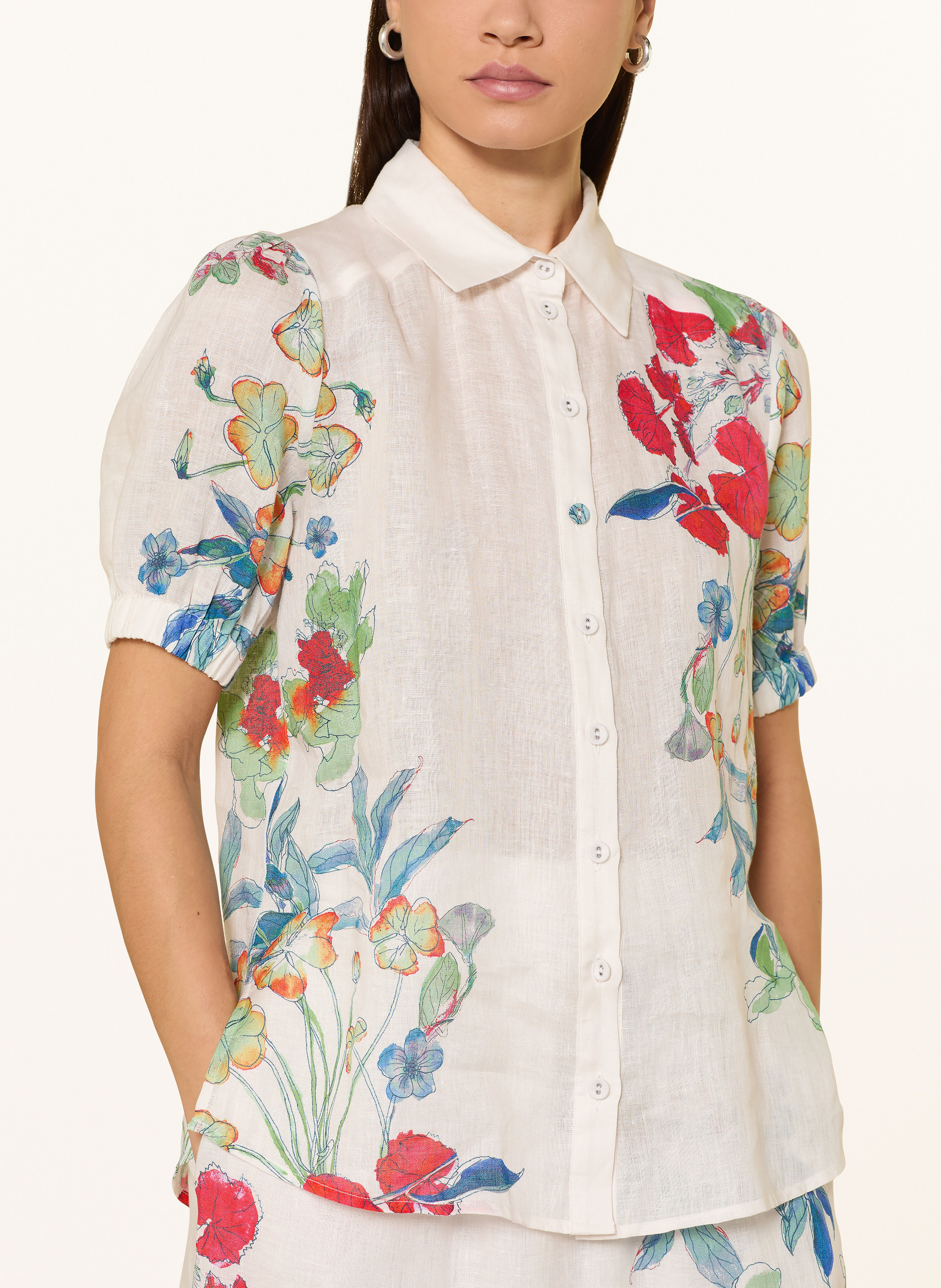 Thumbnail - Dea Kudibal Hemdbluse Violetadea Aus Leinen weiss