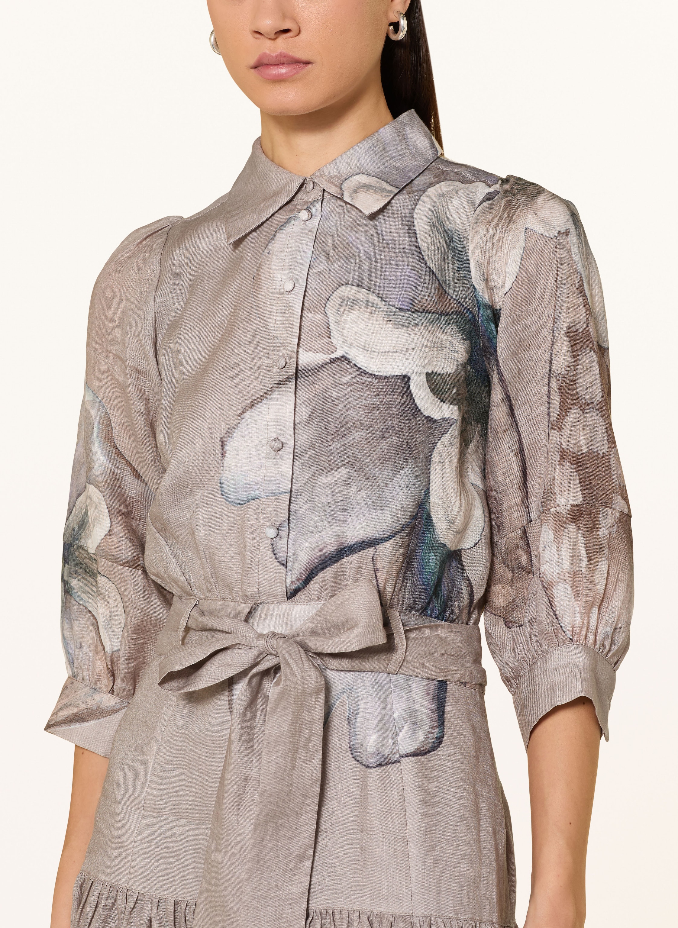 Thumbnail - Dea Kudibal Hemdblusenkleid Palmadea Aus Leinen Mit 3/4-Arm beige