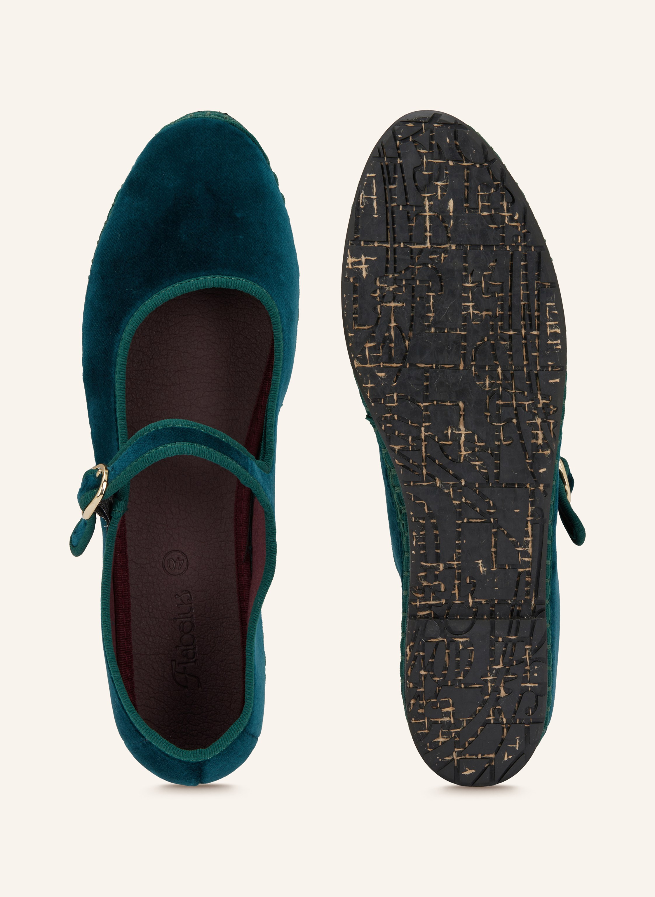 Thumbnail - Flabelus Mary-Jane-Ballerinas Leonor gruen