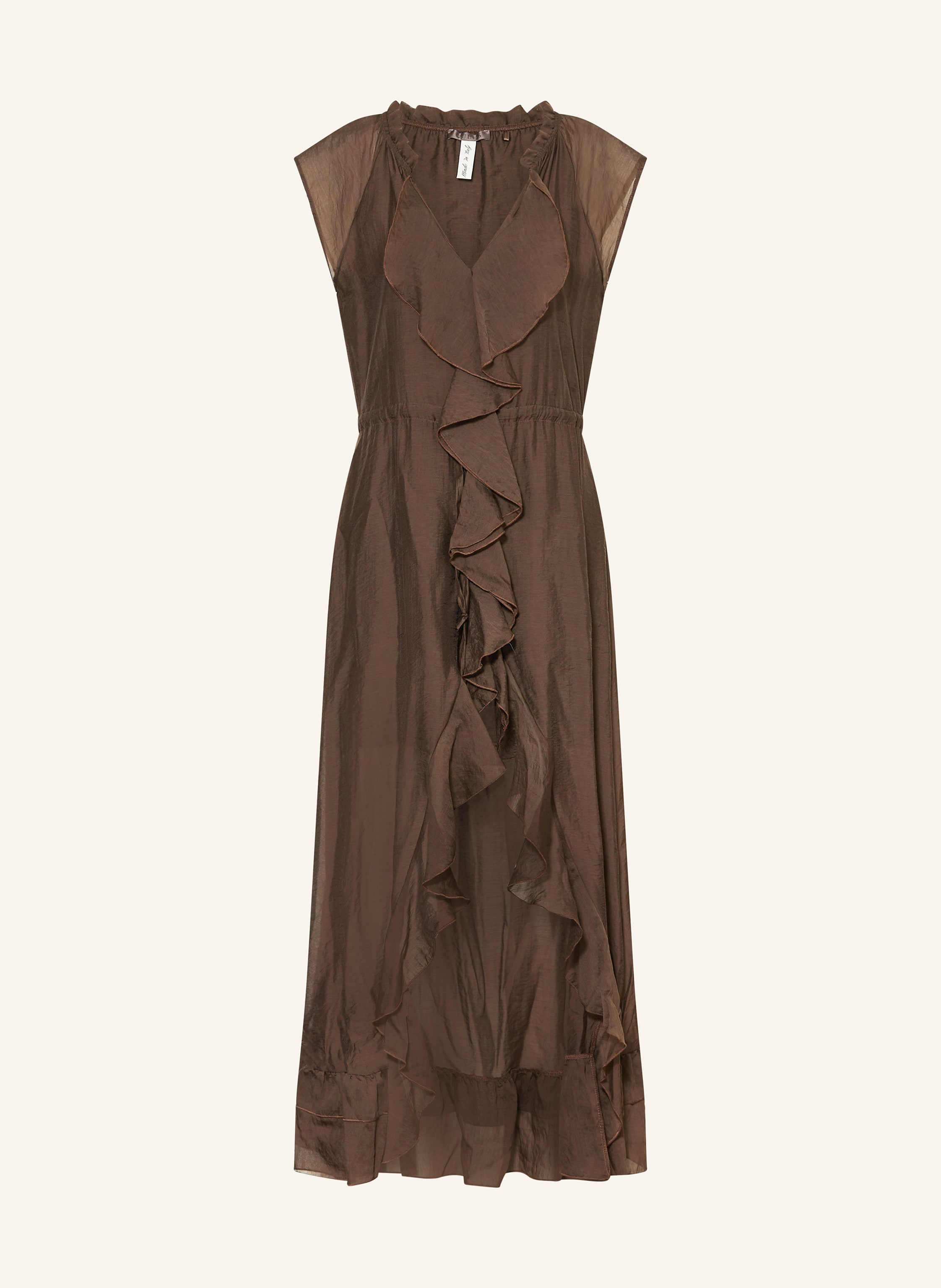 Guess Kleid Maelys Mit Volants braun