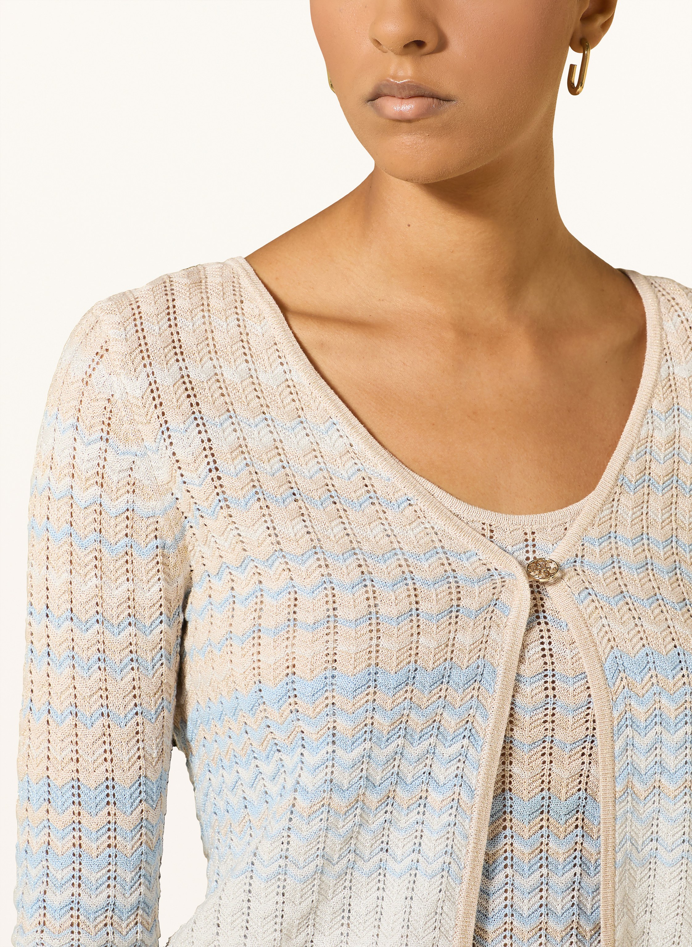 Thumbnail - Guess Stickjacke Rosalyn Mit Glitzergarn blau