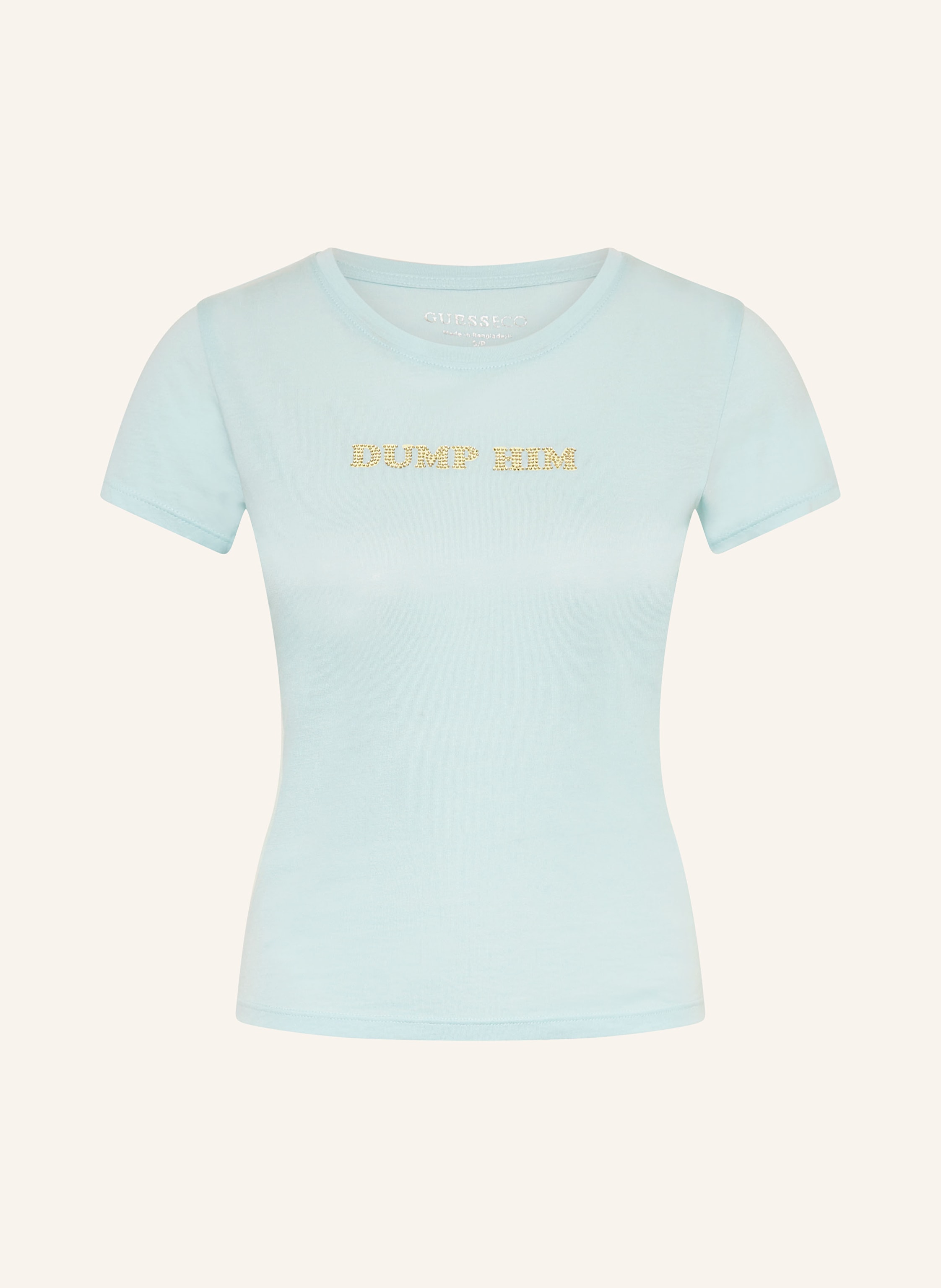 Guess T-Shirt Mit Schmucksteinen blau