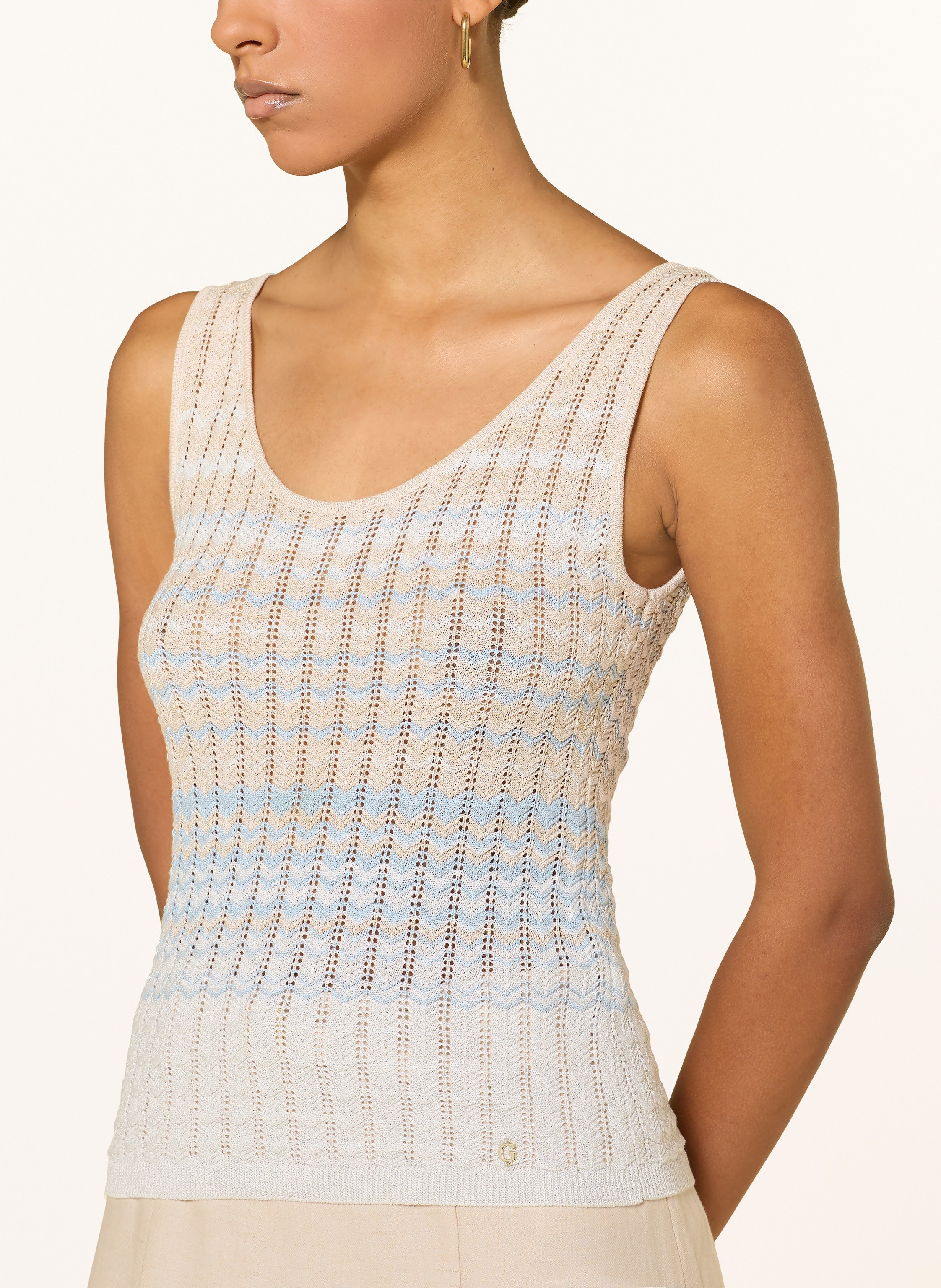 Thumbnail - Guess Stricktop Rosalyn Mit Glitzergarn blau