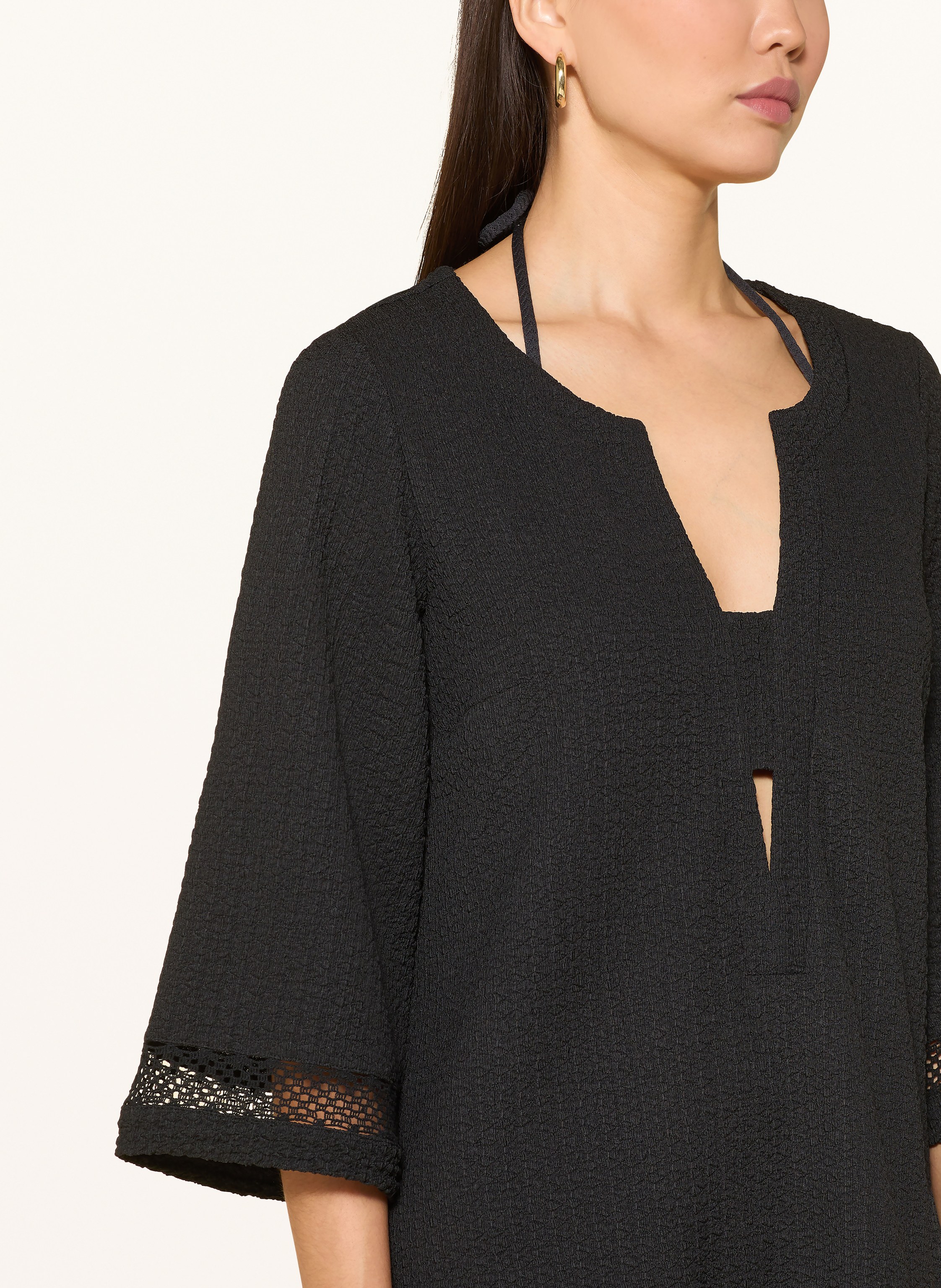 Thumbnail - Maryan Mehlhorn Strandkleid Mit 3/4-Arm schwarz