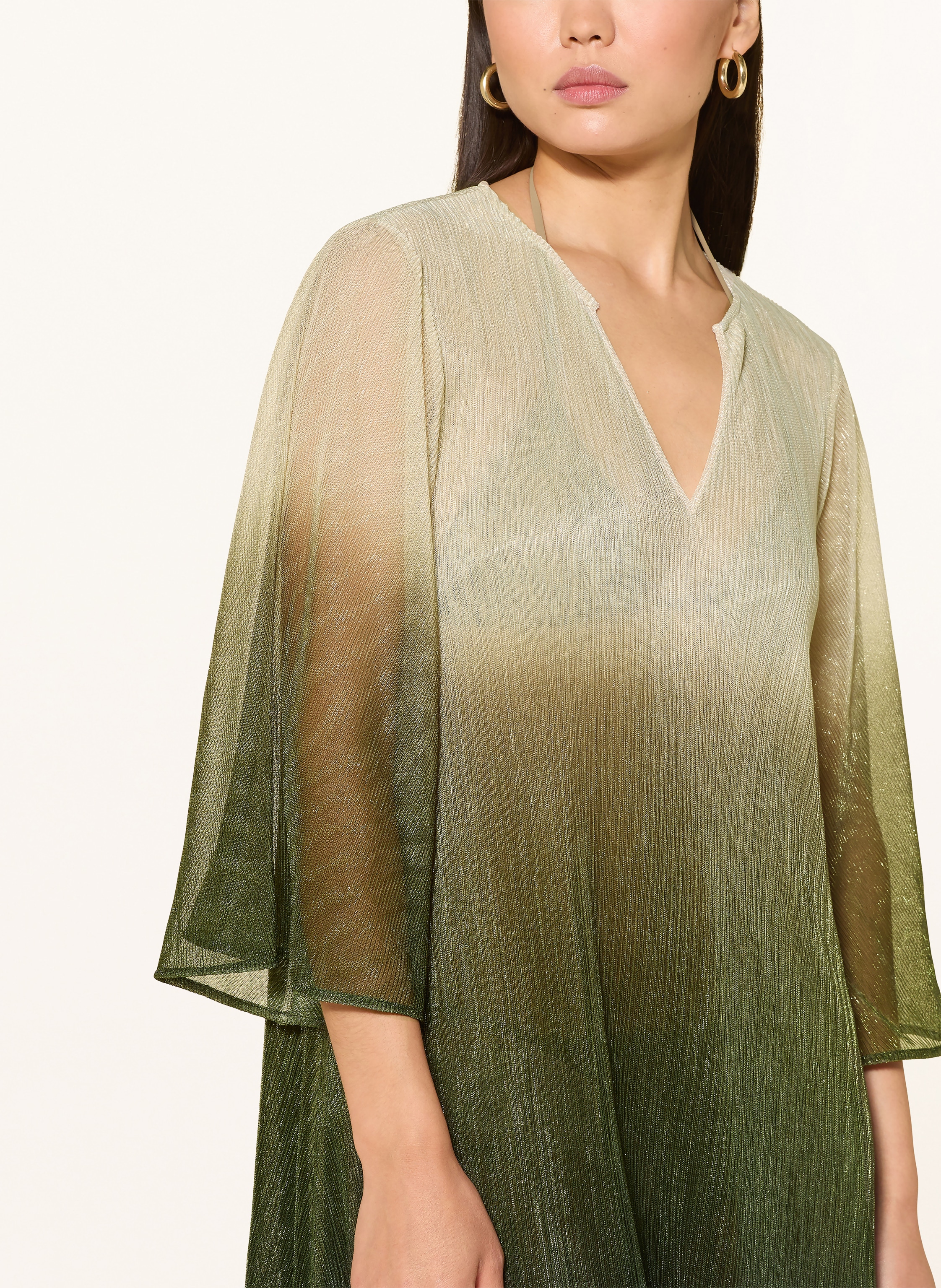 Thumbnail - Maryan Mehlhorn Strandkleid Mit 3/4-Arm Und Glitzergarn gruen