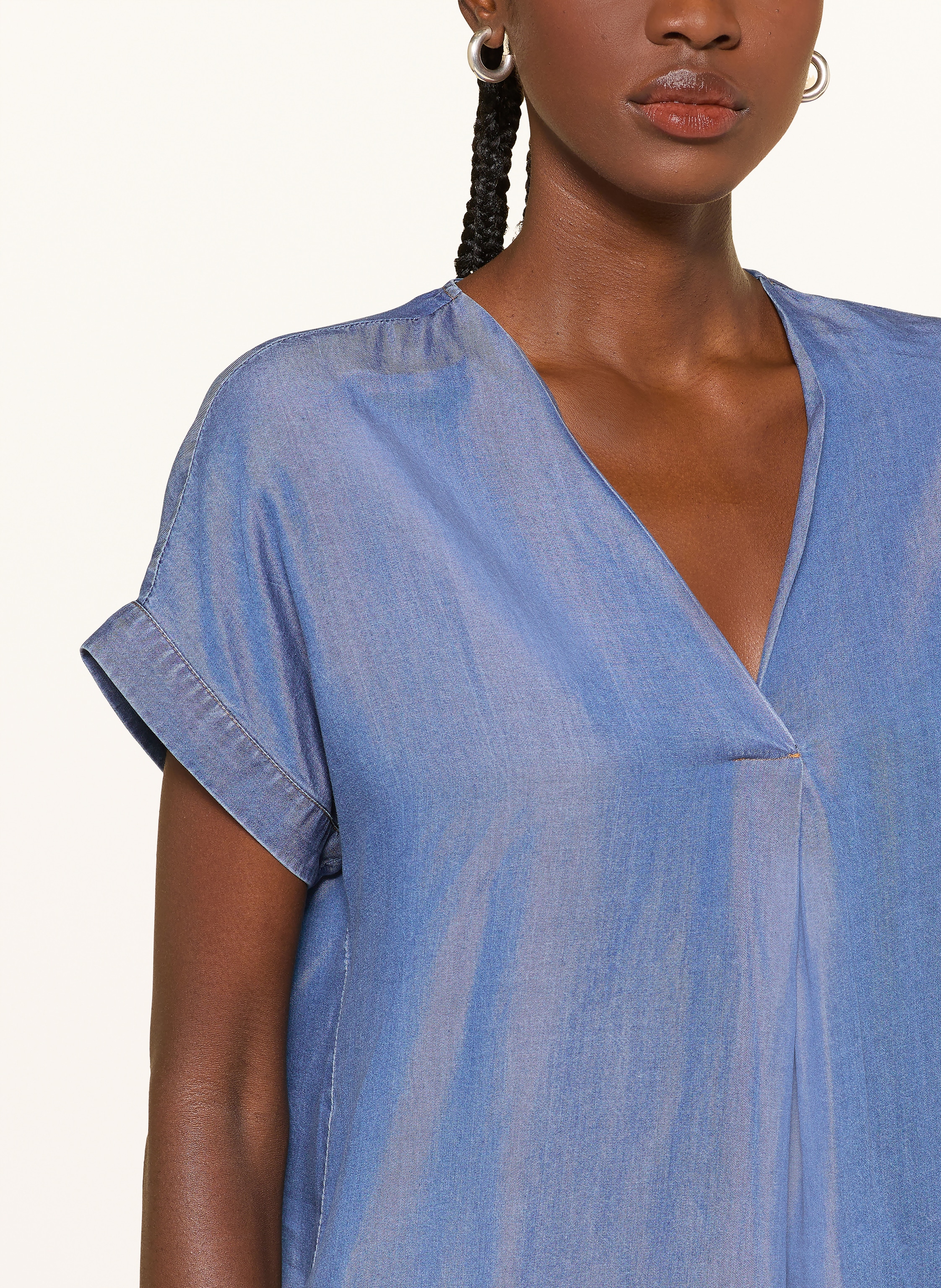 Thumbnail - Lilienfels Blusenshirt In Jeansoptik blau