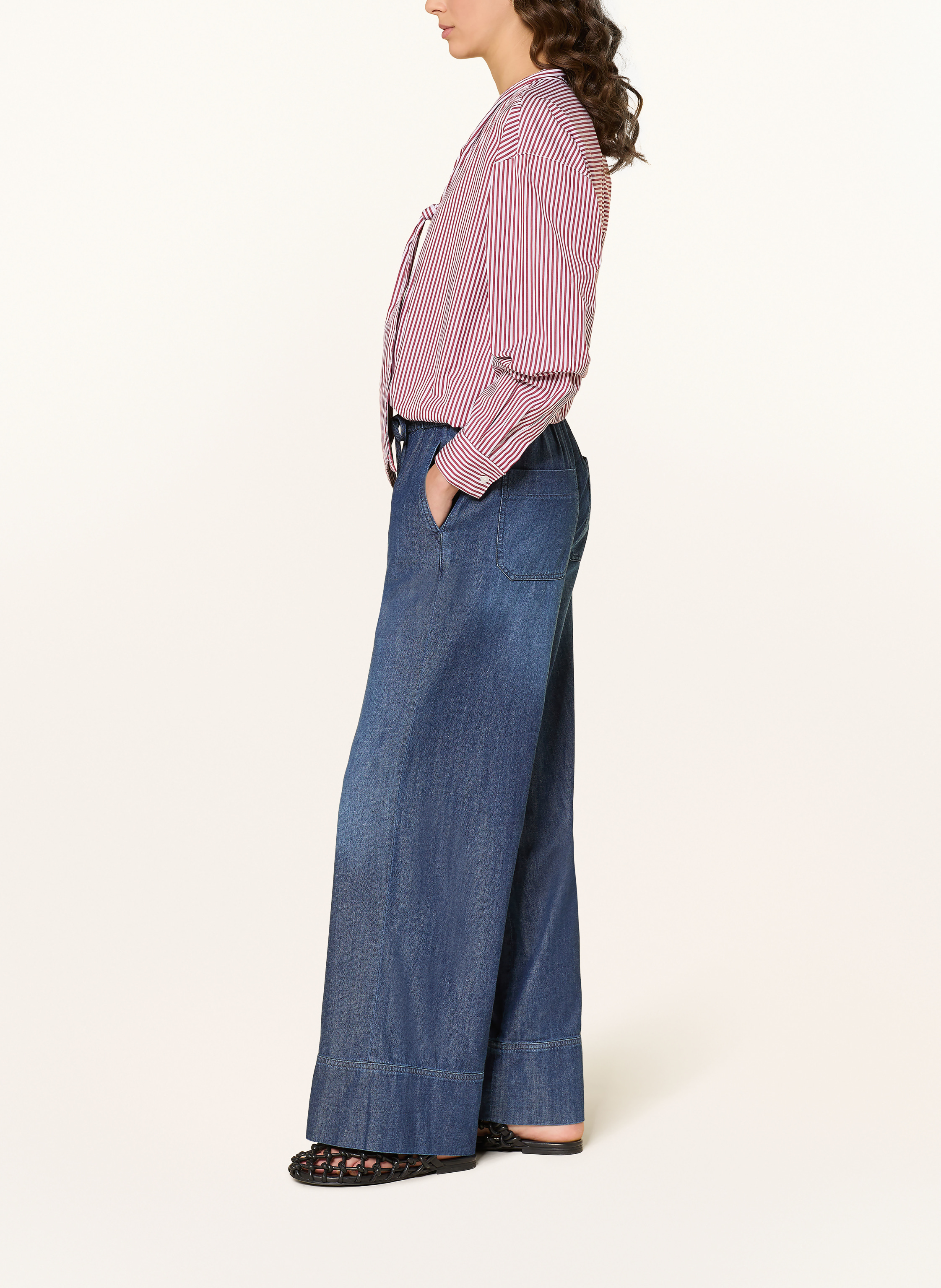 Thumbnail - Seductive Wide Leg Jeans Violetta blau