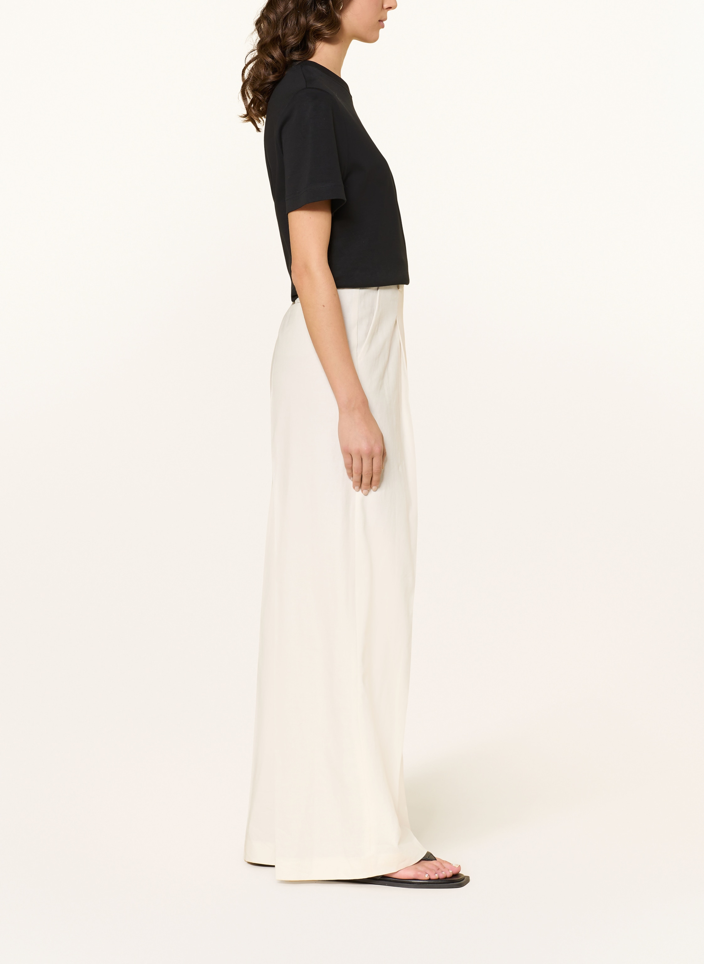 Thumbnail - Seductive Marlenehose Chrissy Mit Leinen weiss