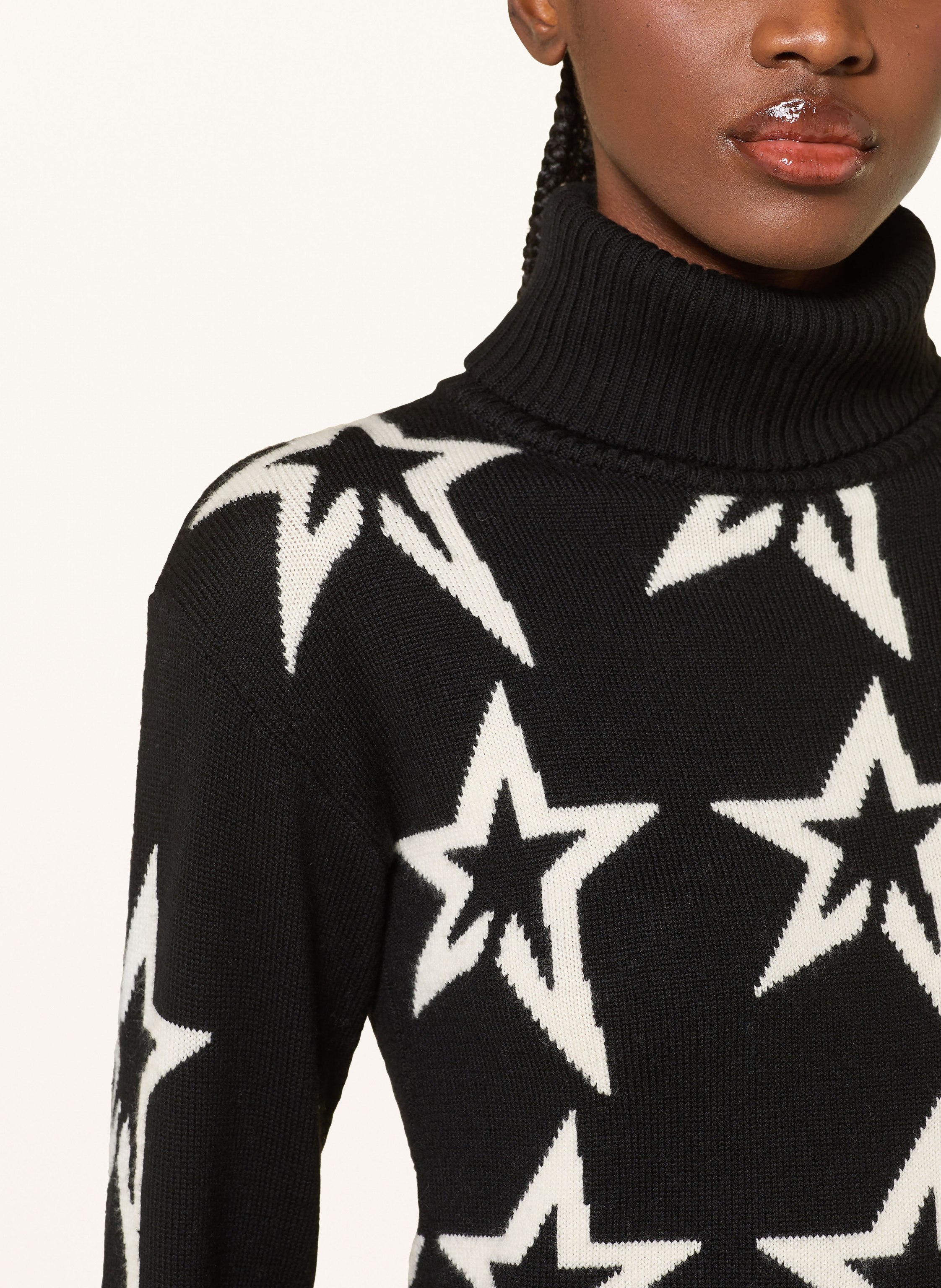 Thumbnail - Perfect Moment Pullover Star Dust Aus Merinowolle schwarz