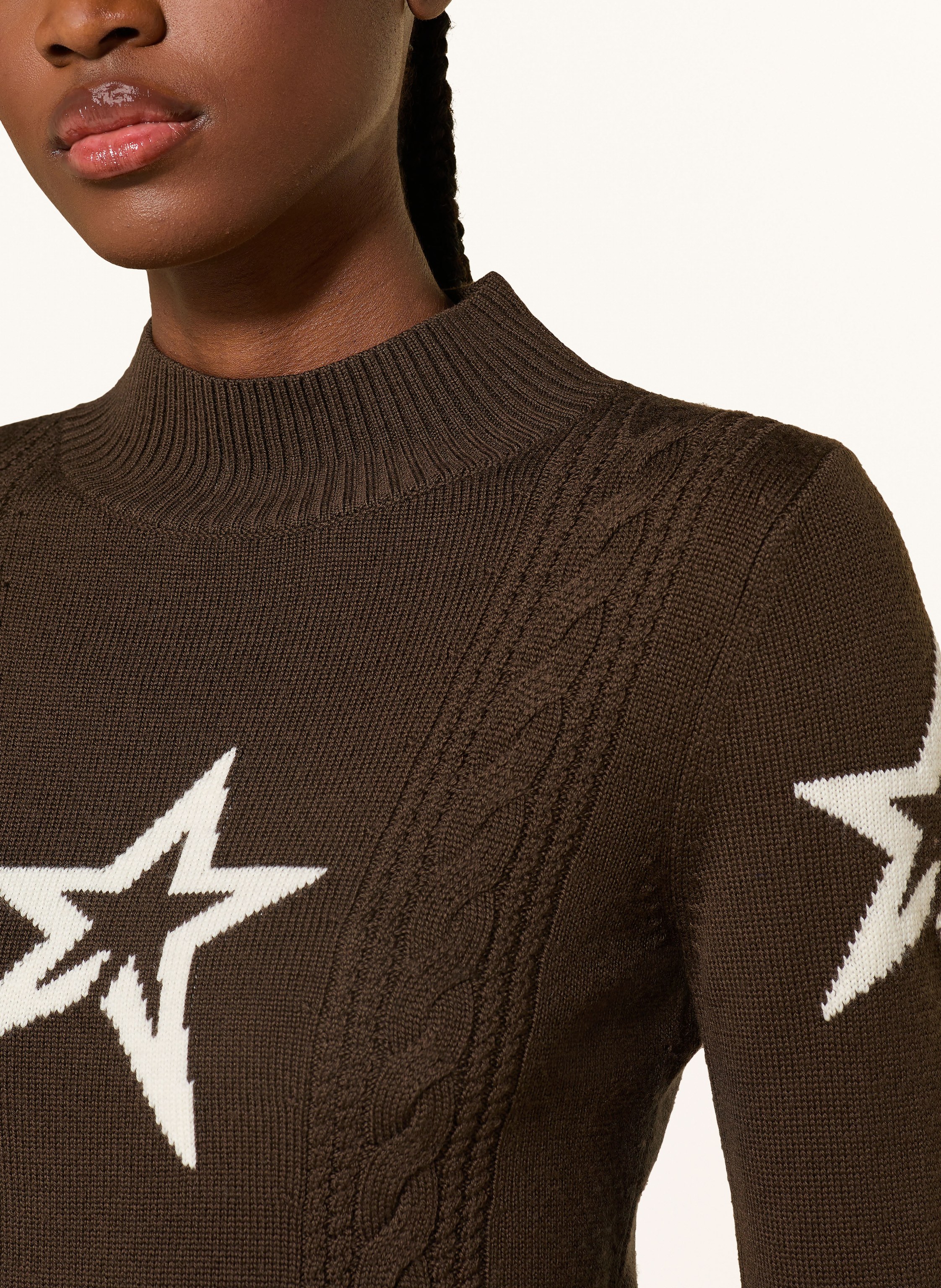 Thumbnail - Perfect Moment Pullover Cable Aus Merinowolle braun