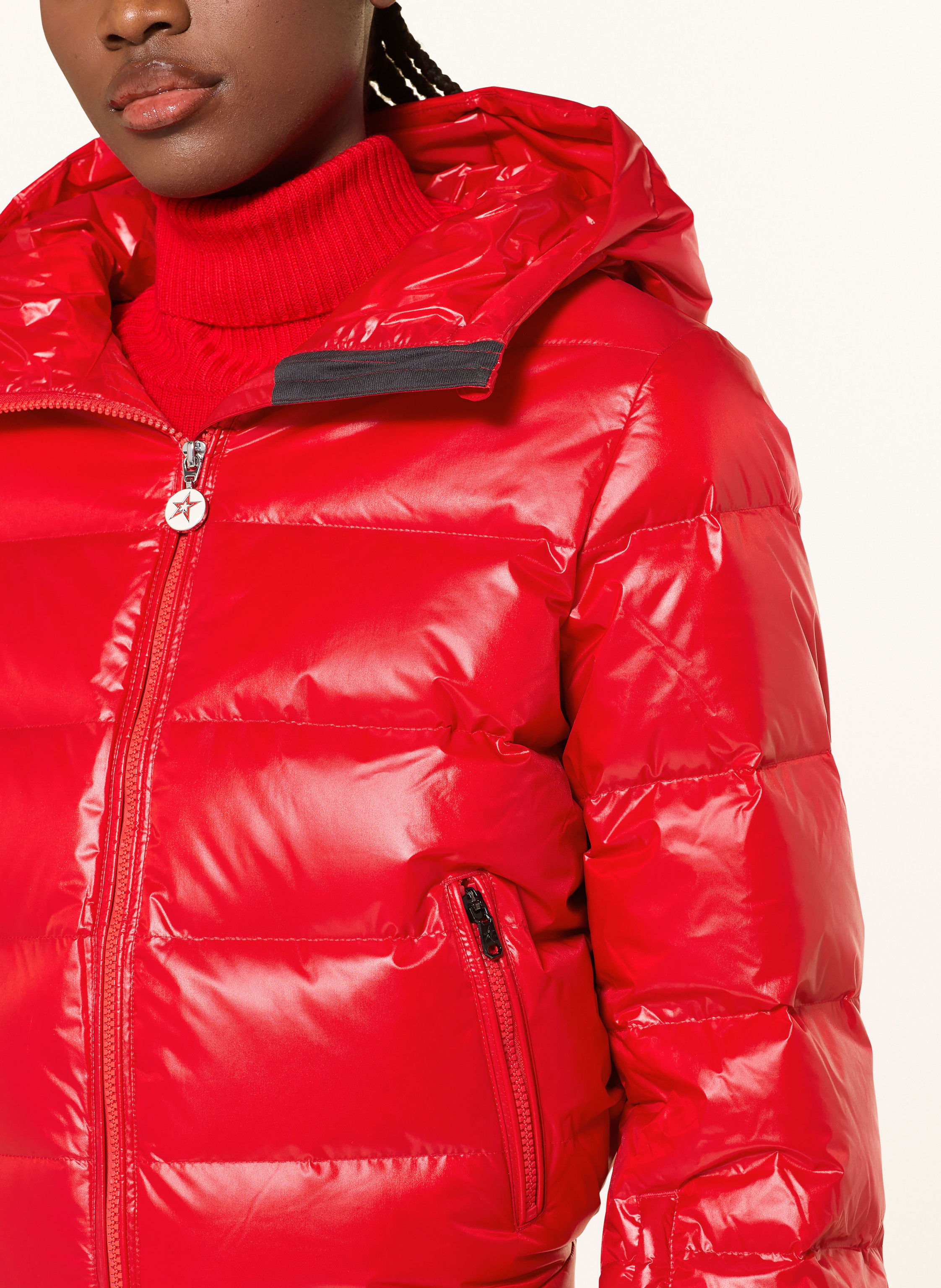 Thumbnail - Perfect Moment Daunen-Skijacke Polar Flare rot