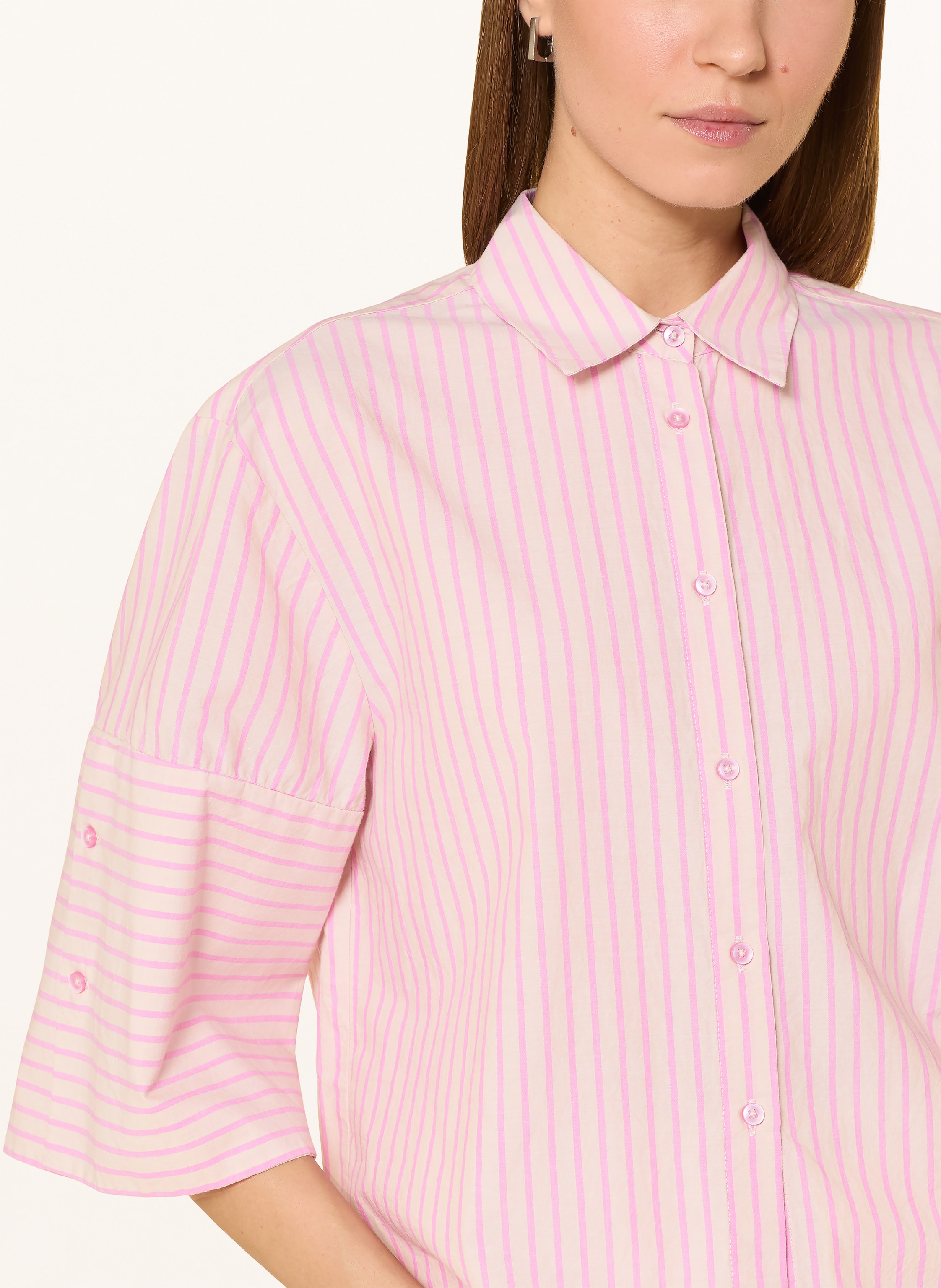 Thumbnail - Emily Van Den Bergh Hemdbluse Mit 3/4-Arm pink