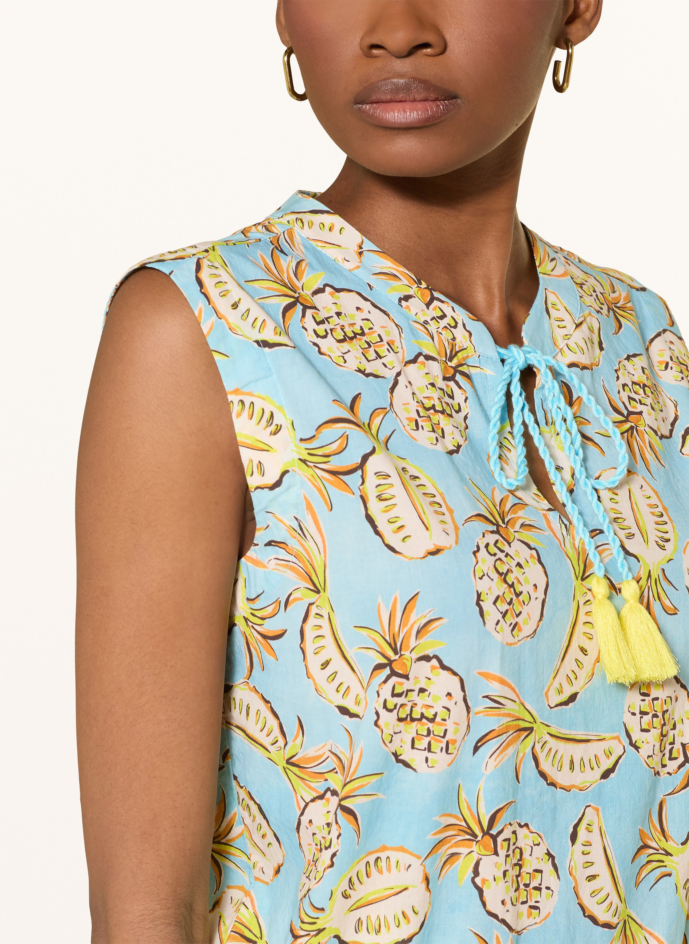 Thumbnail - Emily Van Den Bergh Blusentop blau