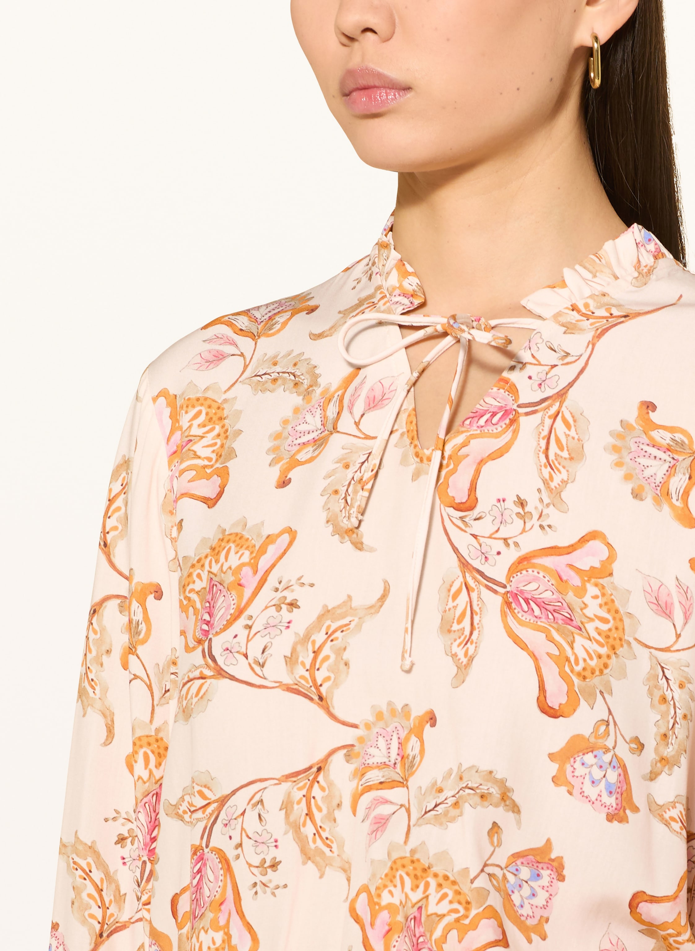 Thumbnail - Emily Van Den Bergh Blusenshirt Mit Rüschen orange