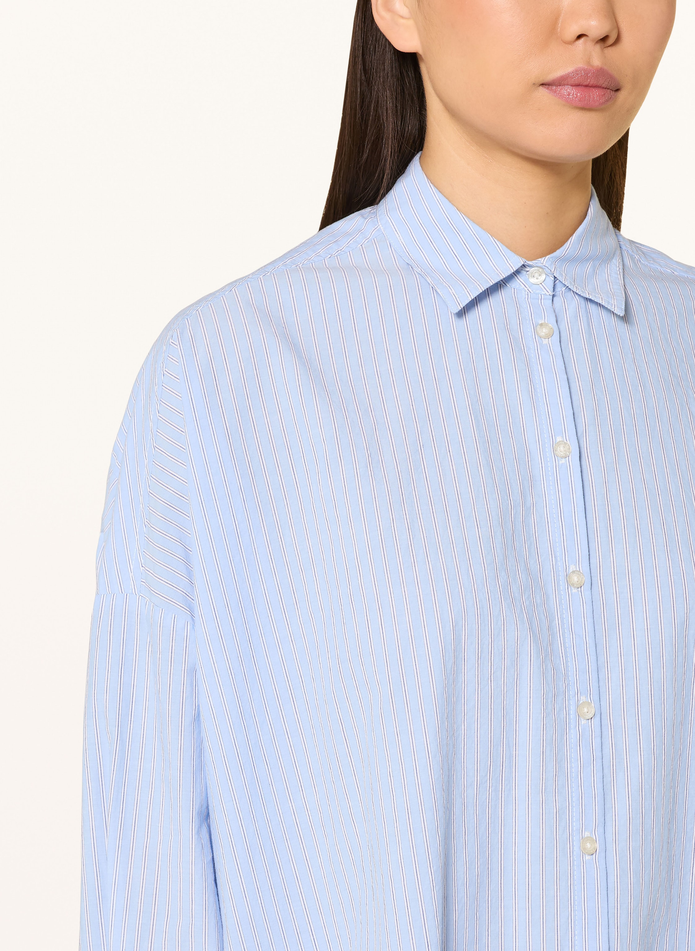 Thumbnail - Emily Van Den Bergh Hemdbluse Mit 3/4-Arm blau