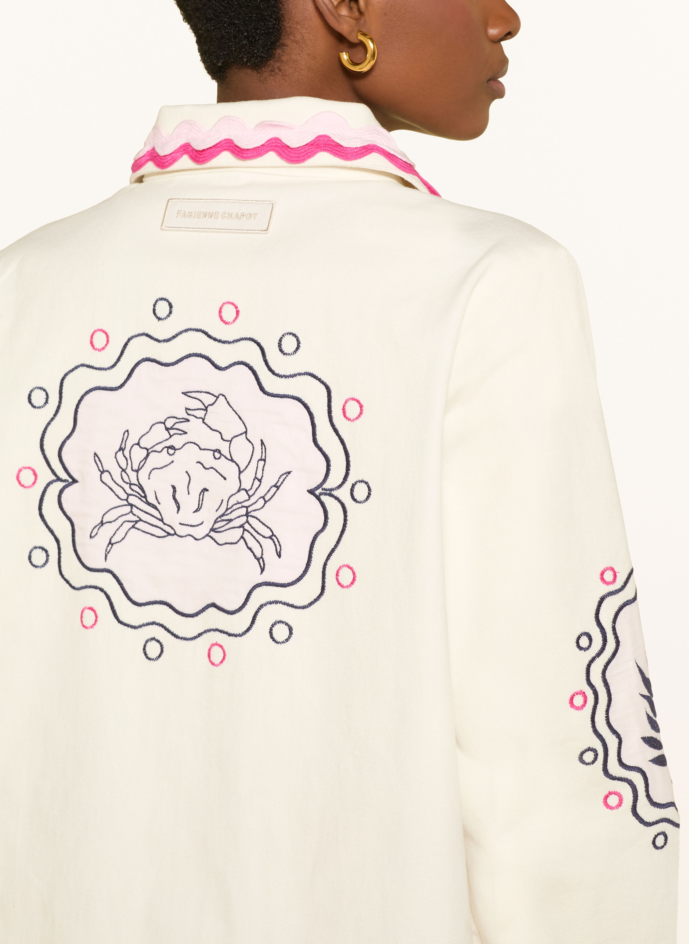 Thumbnail - Fabienne Chapot Overjacket Melodie Mit Stickereien weiss