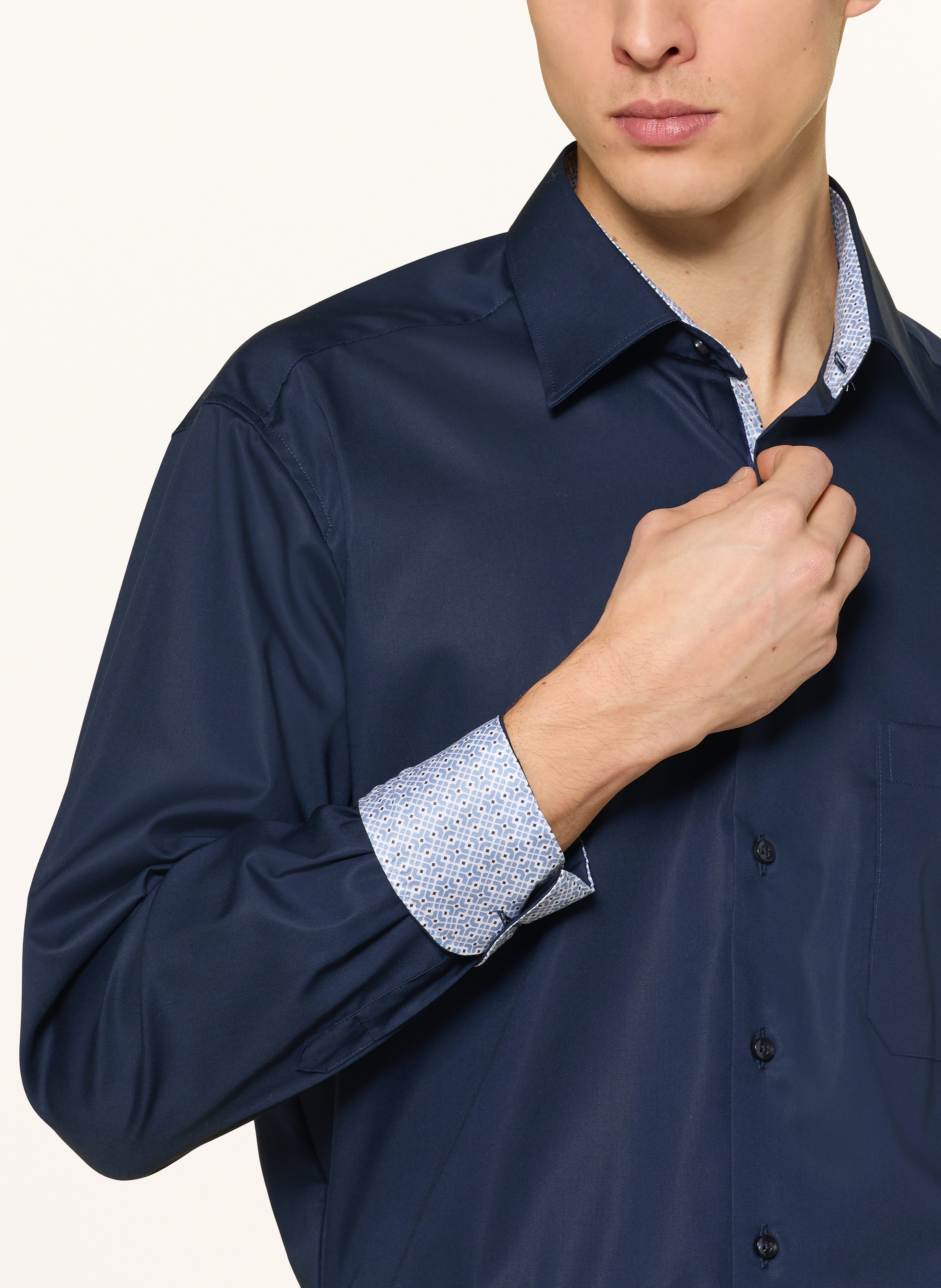 Thumbnail - Eterna Hemd Comfort Fit blau