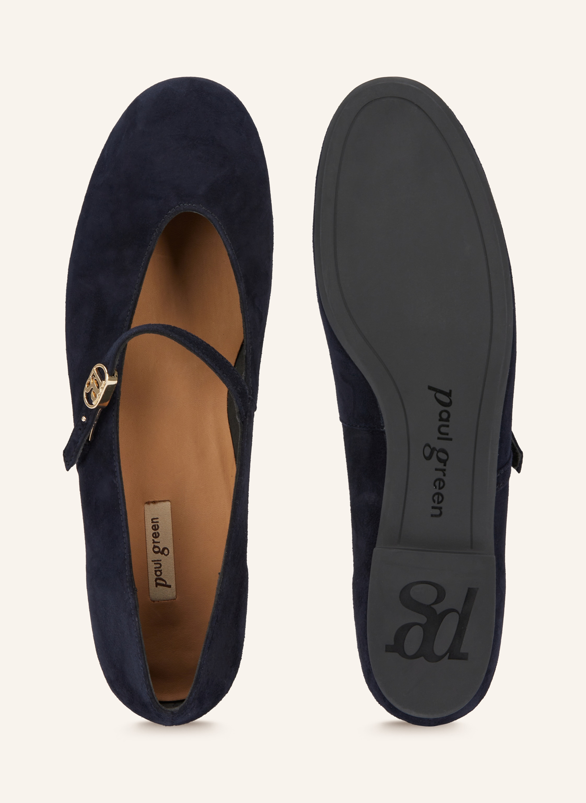 Thumbnail - Paul Green Mary-Jane-Ballerinas blau