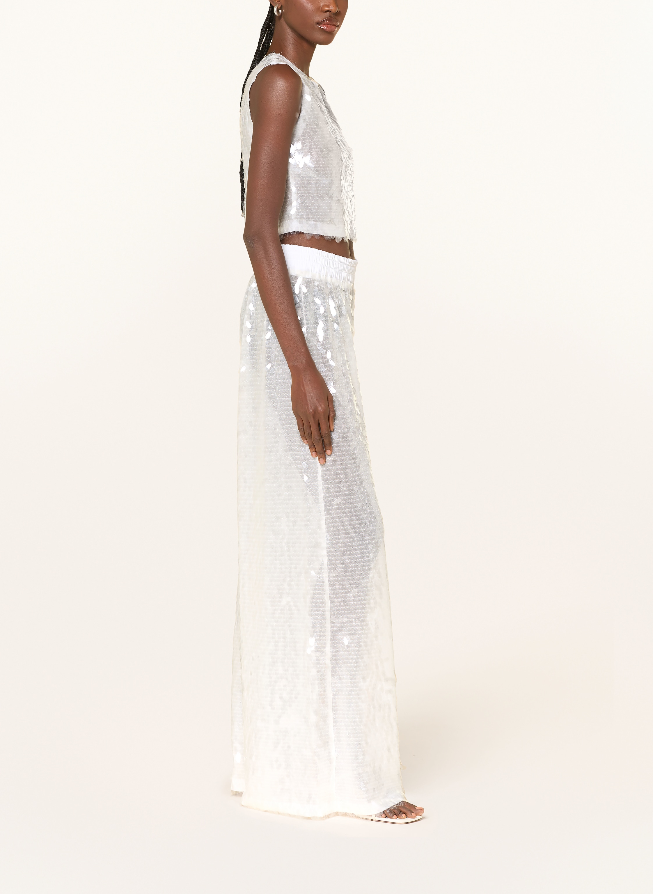 Thumbnail - Norma Kamali Hose Mit Pailletten weiss