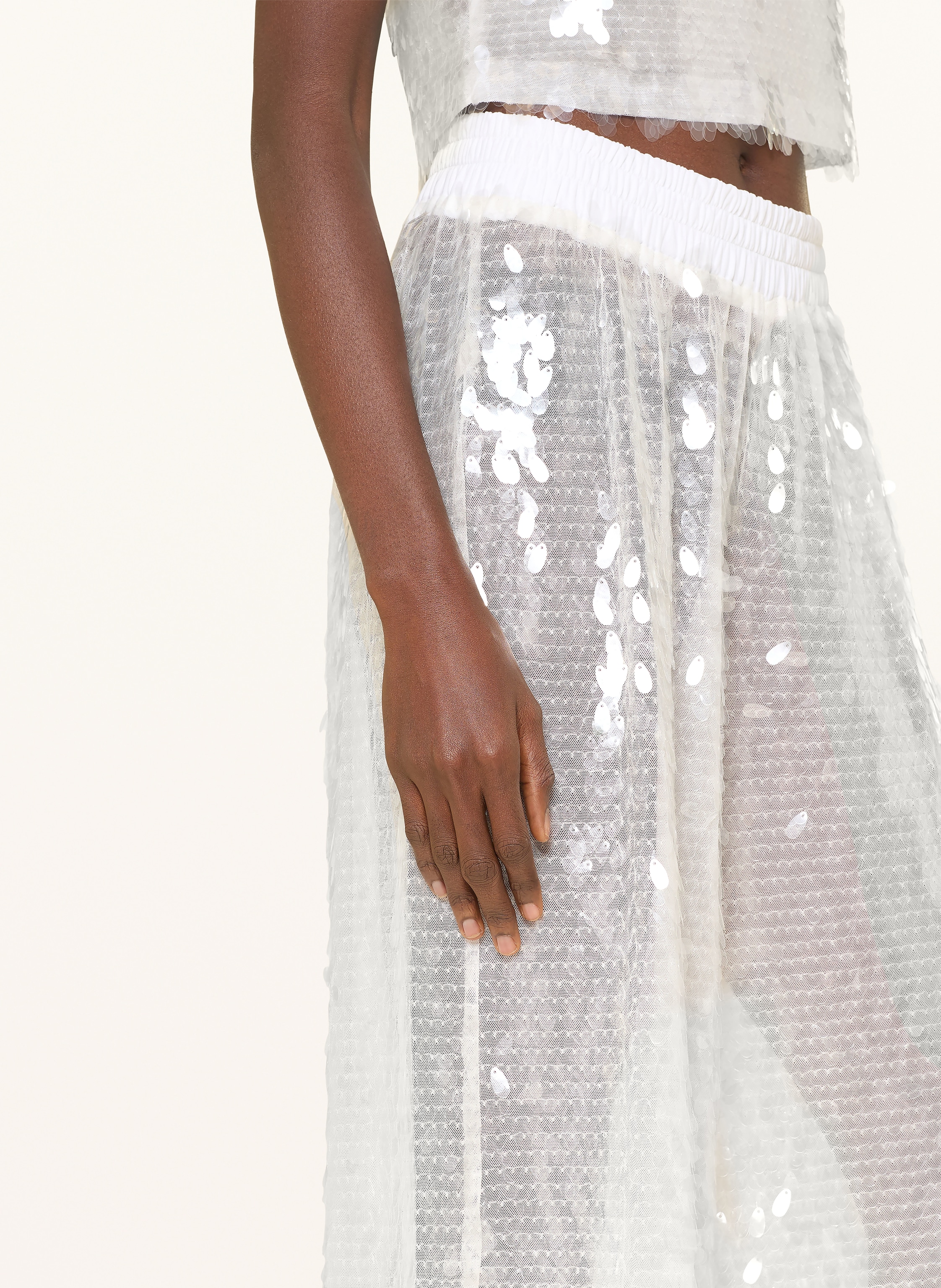 Thumbnail - Norma Kamali Hose Mit Pailletten weiss