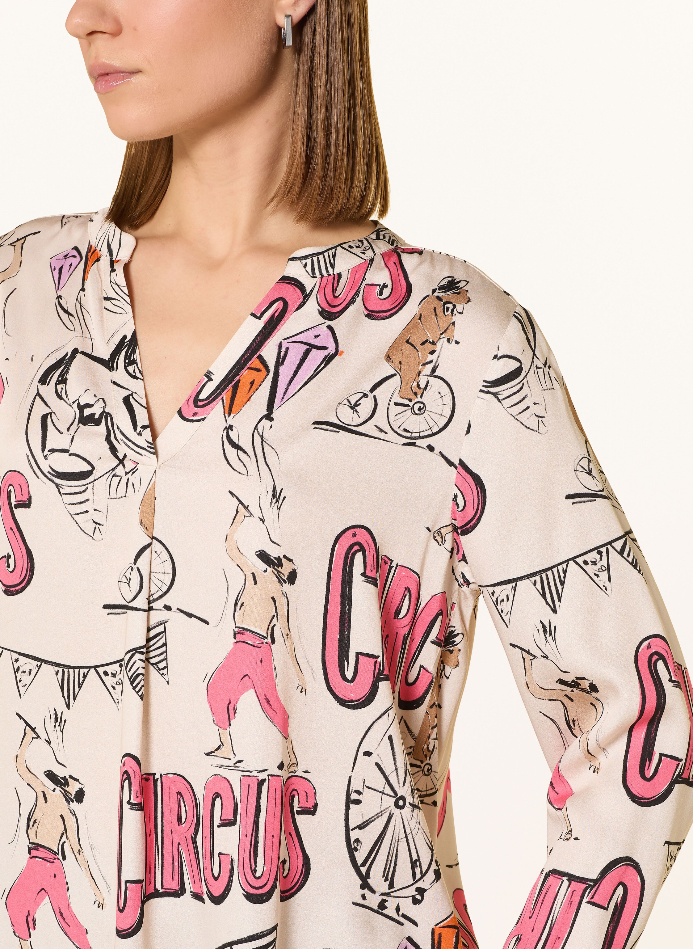 Thumbnail - Milano Italy Blusenshirt Aus Satin beige