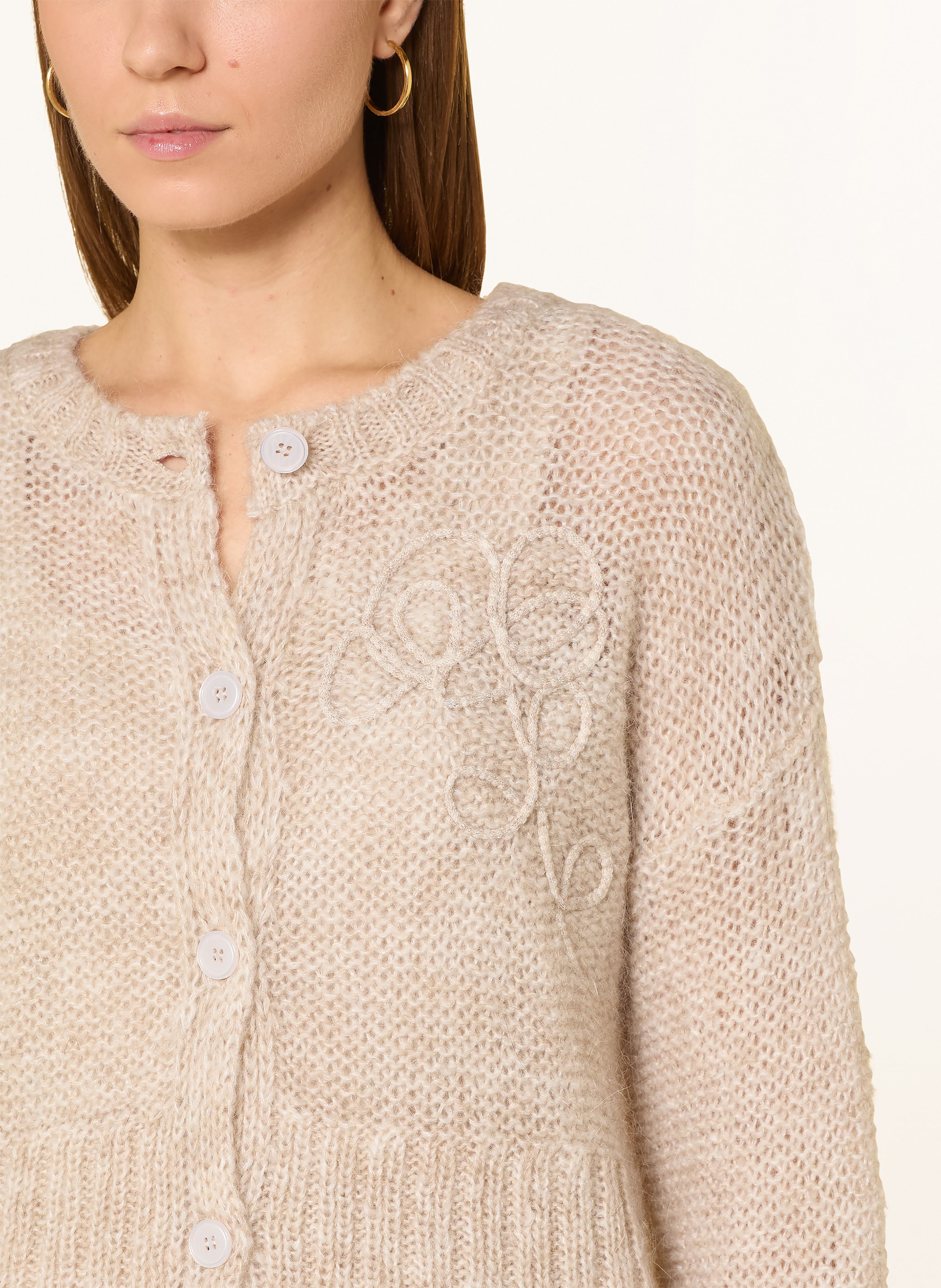 Thumbnail - Milano Italy Strickjacke Mit Mohair braun