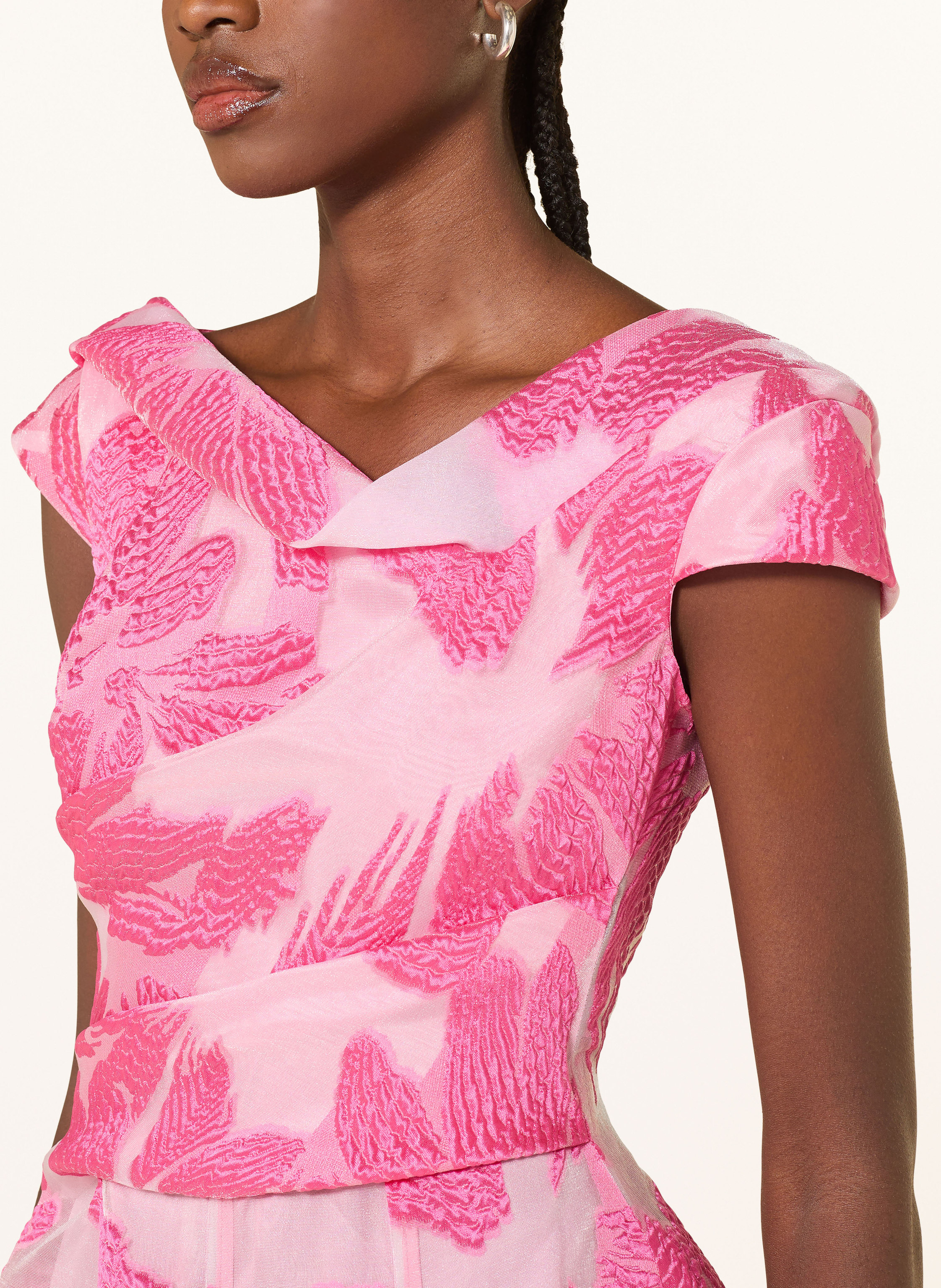 Thumbnail - Talbot Runhof Cocktailkleid Aus Jacquard pink