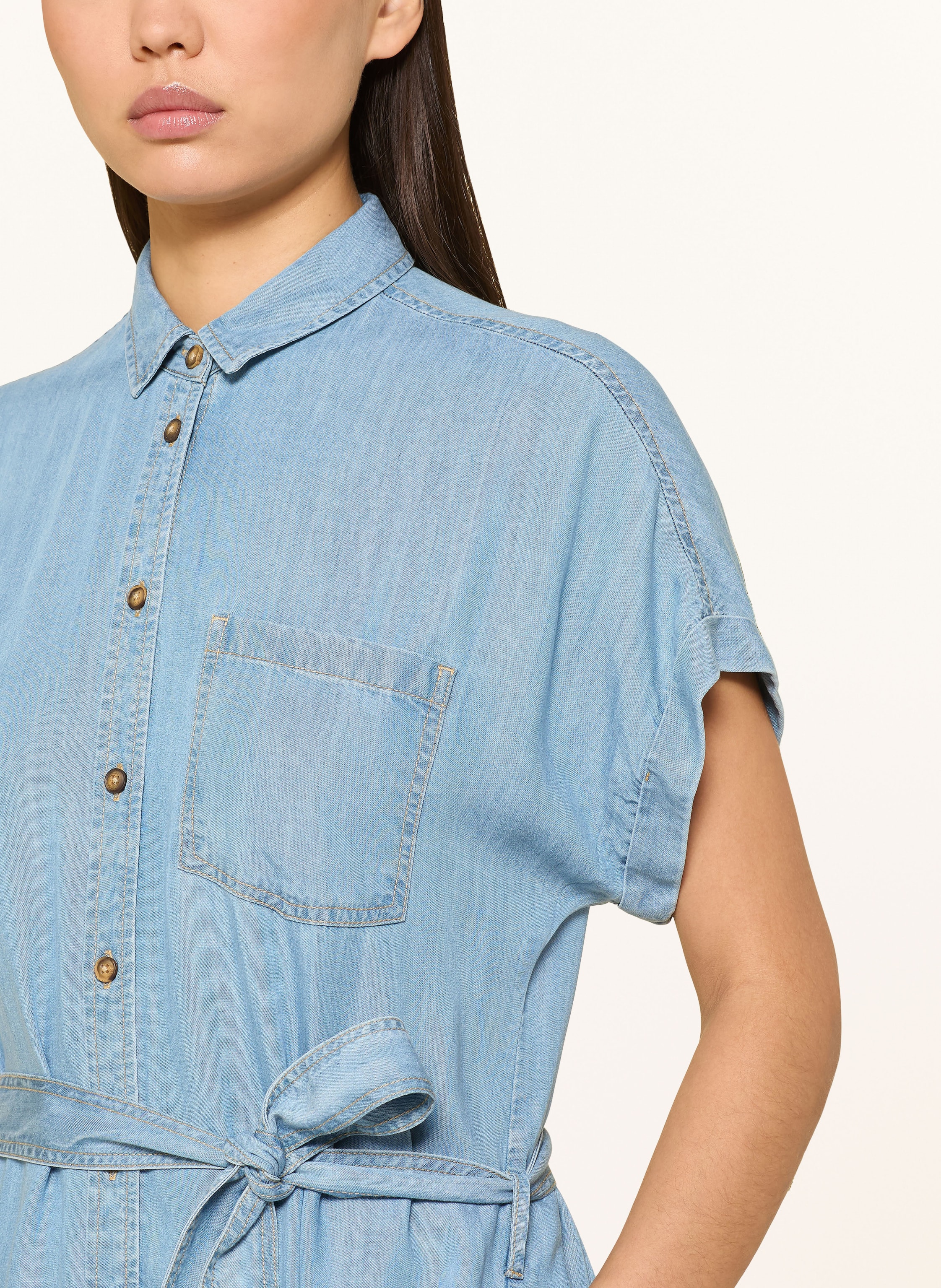 Thumbnail - Tonno & Panna Hemdblusenkleid In Jeansoptik blau