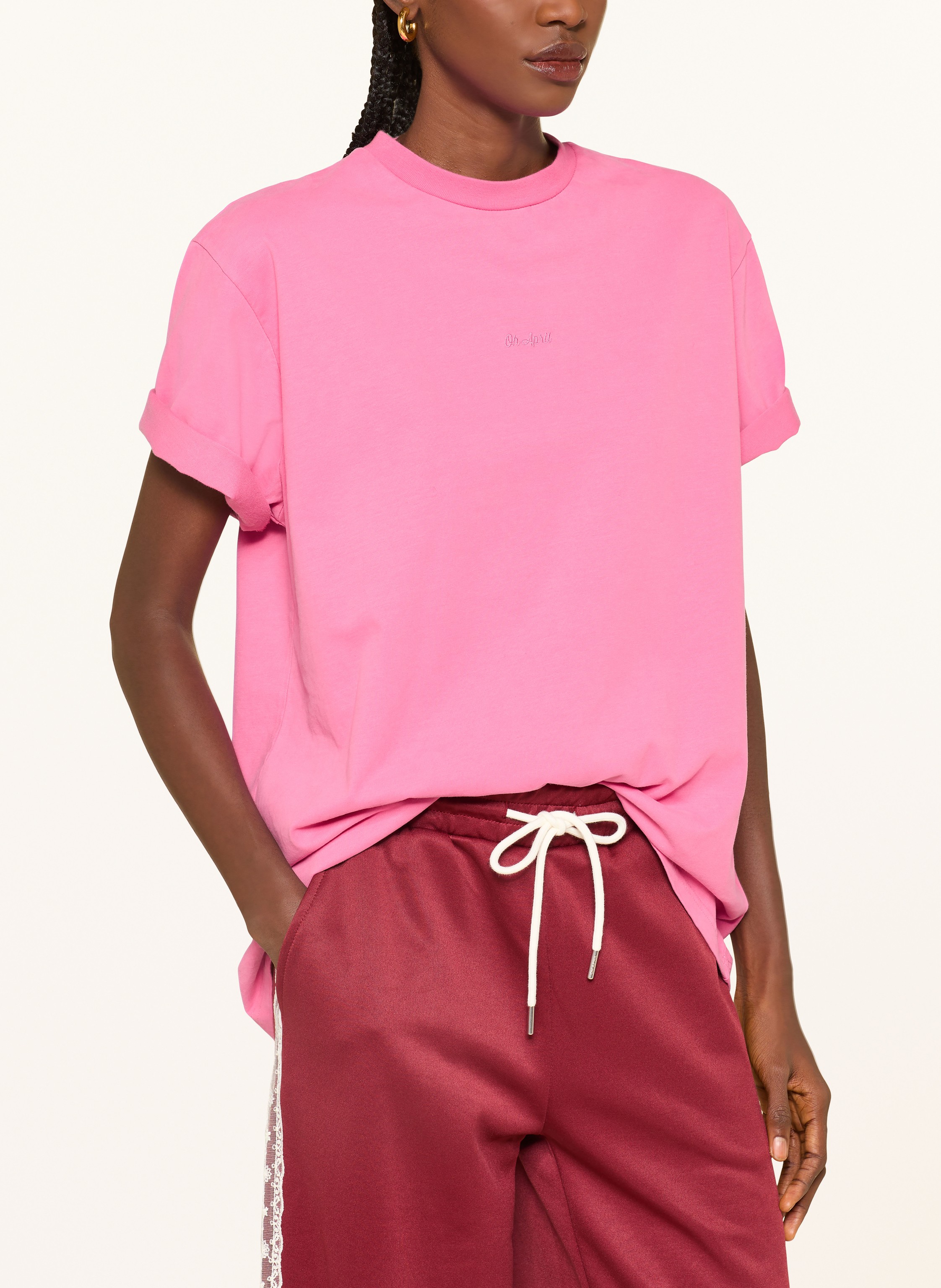 Thumbnail - Oh April Oversized-Shirt Nostalgia Heart pink