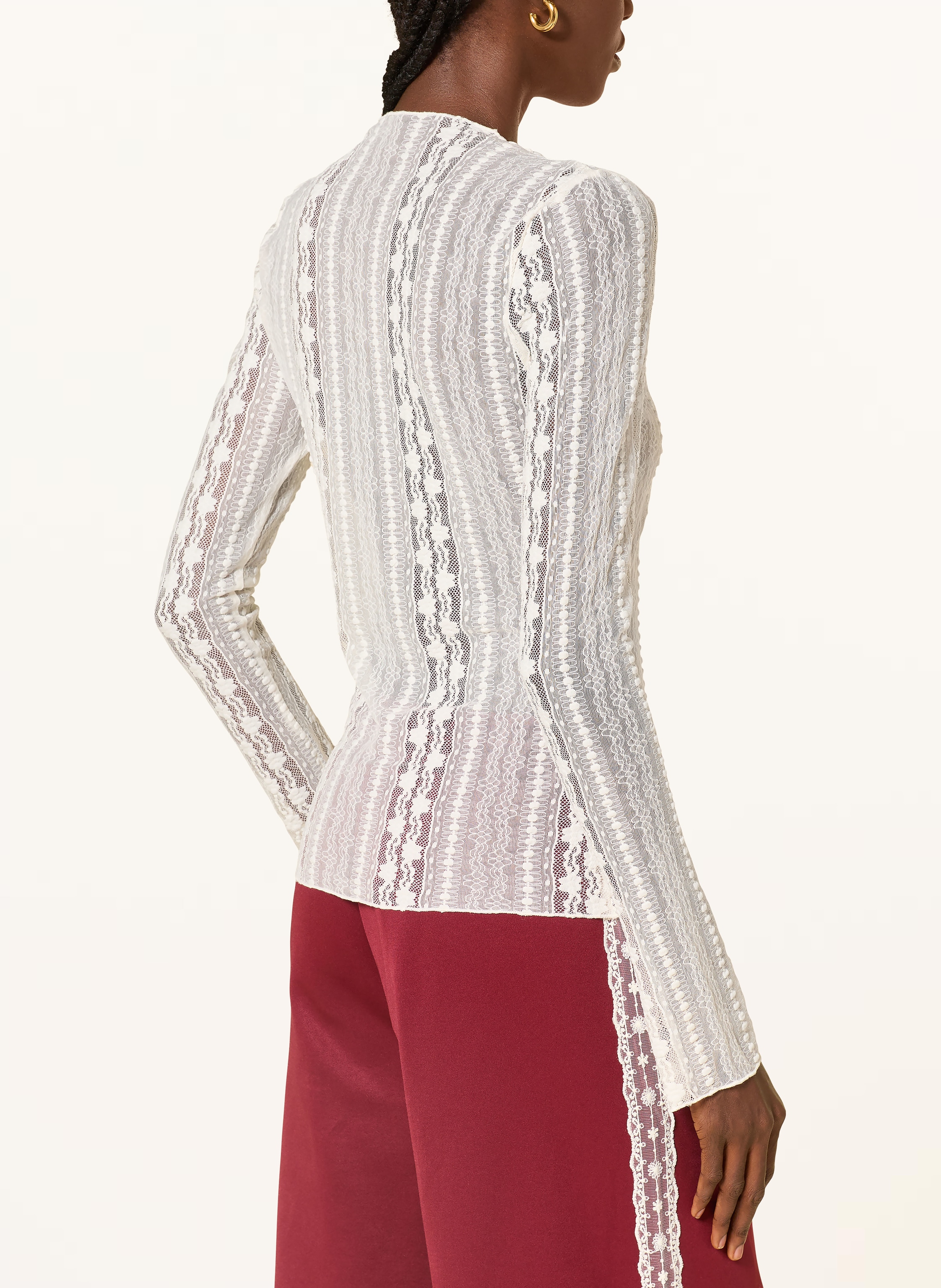 Thumbnail - Oh April Longsleeve Zahara Aus Spitze weiss