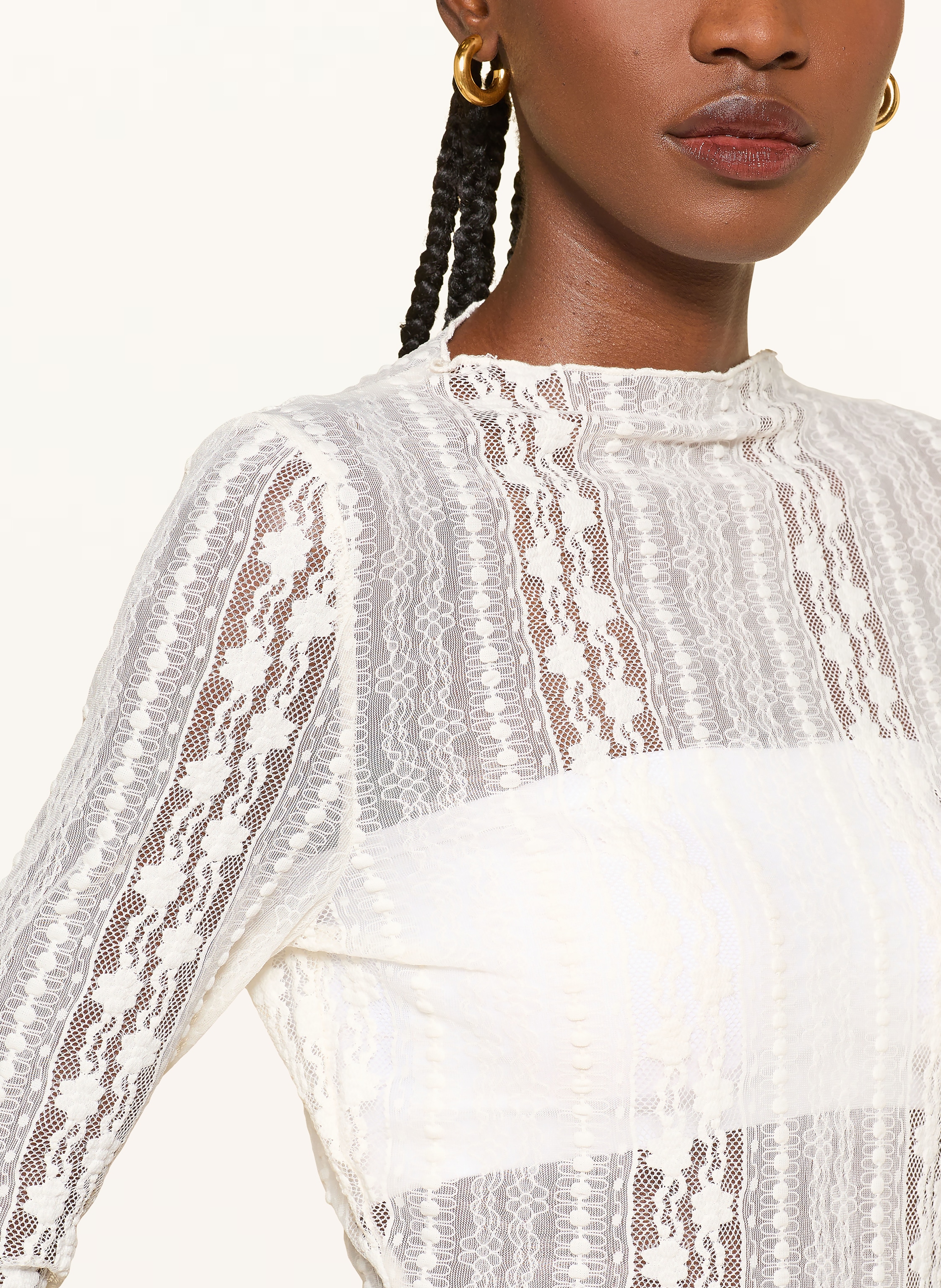 Thumbnail - Oh April Longsleeve Zahara Aus Spitze weiss