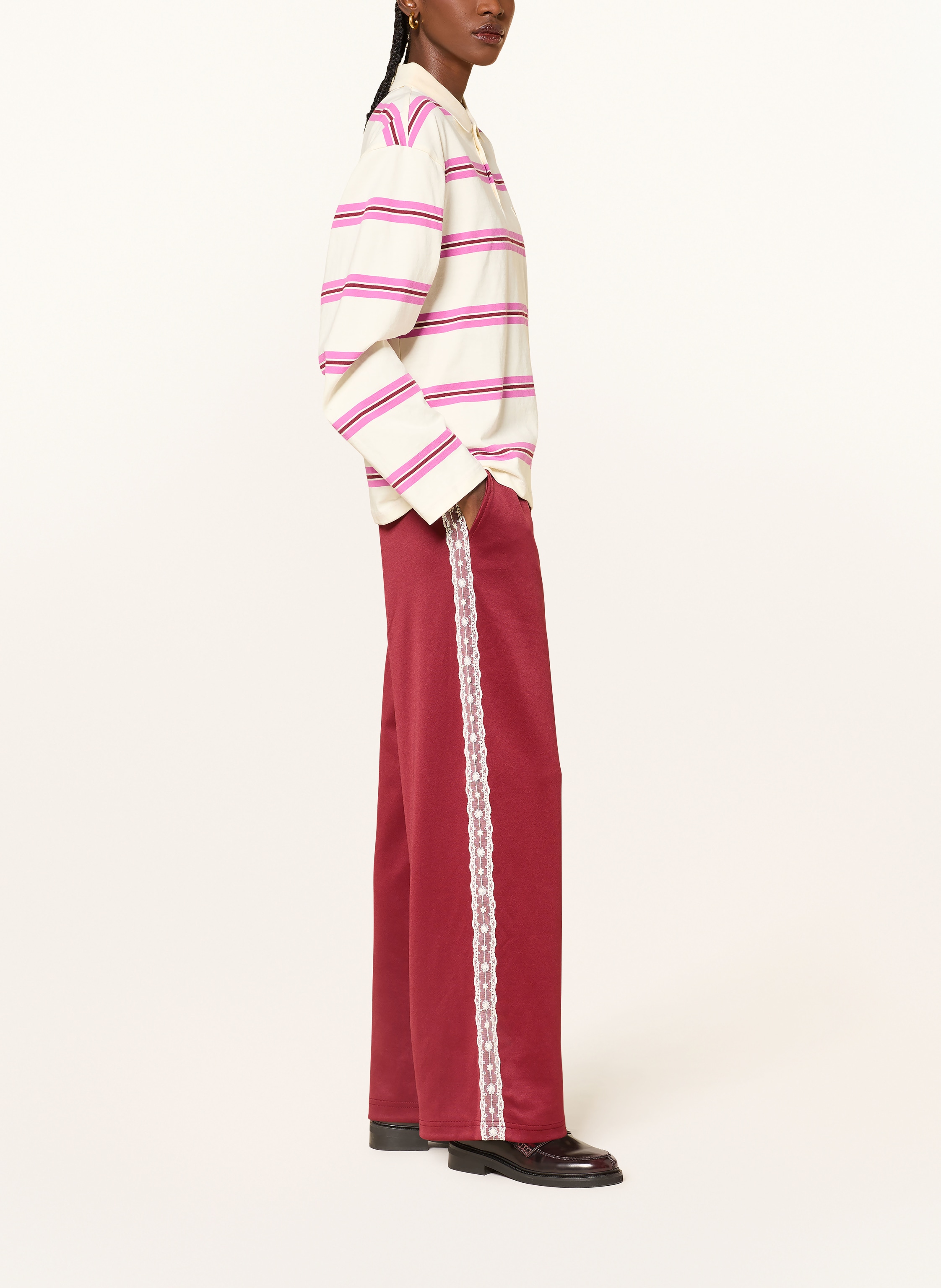 Thumbnail - Oh April Sweatpants Kael Mit Galonstreifen rot