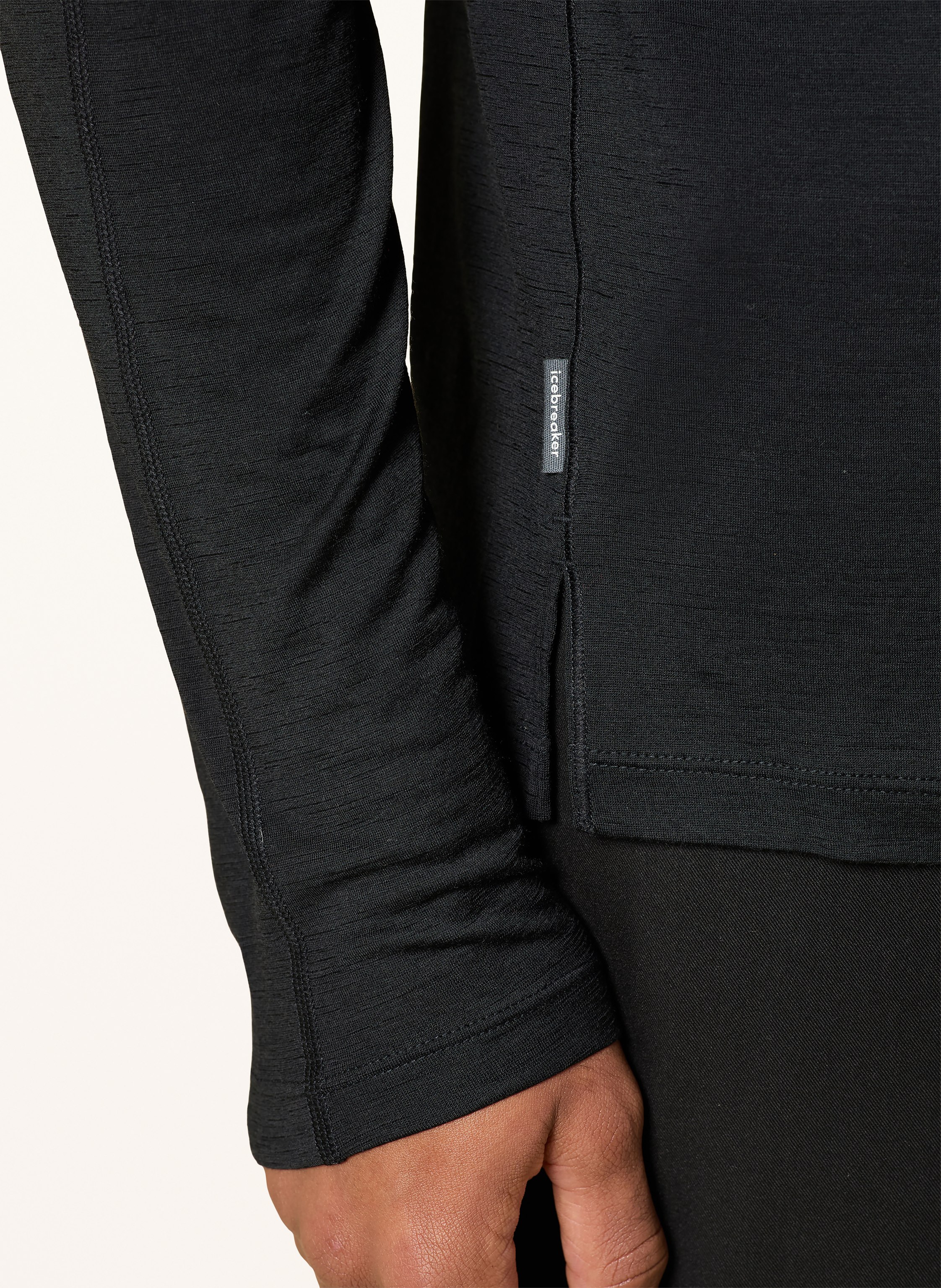 Thumbnail - Icebreaker Funktionsshirt Aus Merinowolle schwarz