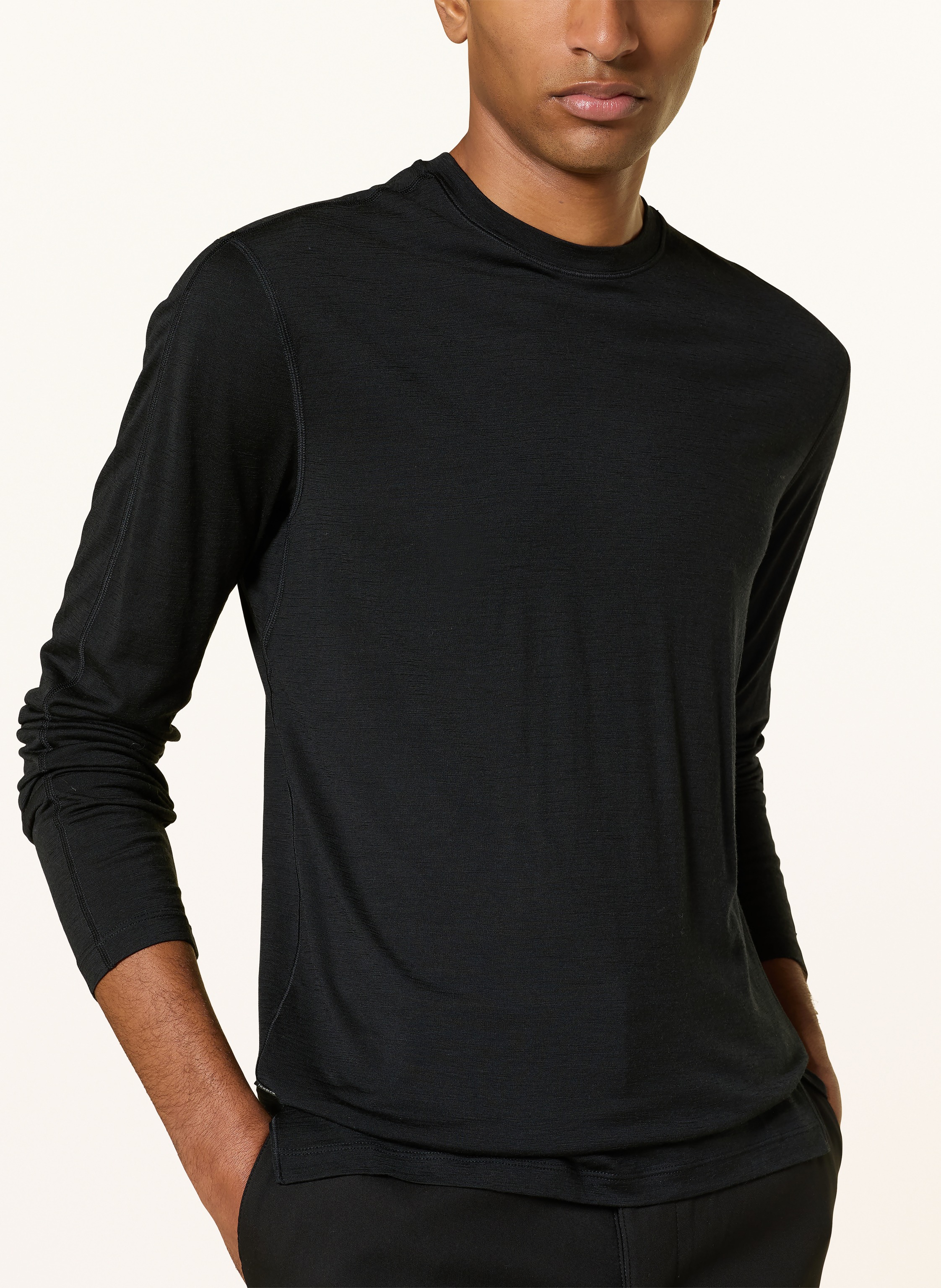 Thumbnail - Icebreaker Funktionsshirt Aus Merinowolle schwarz