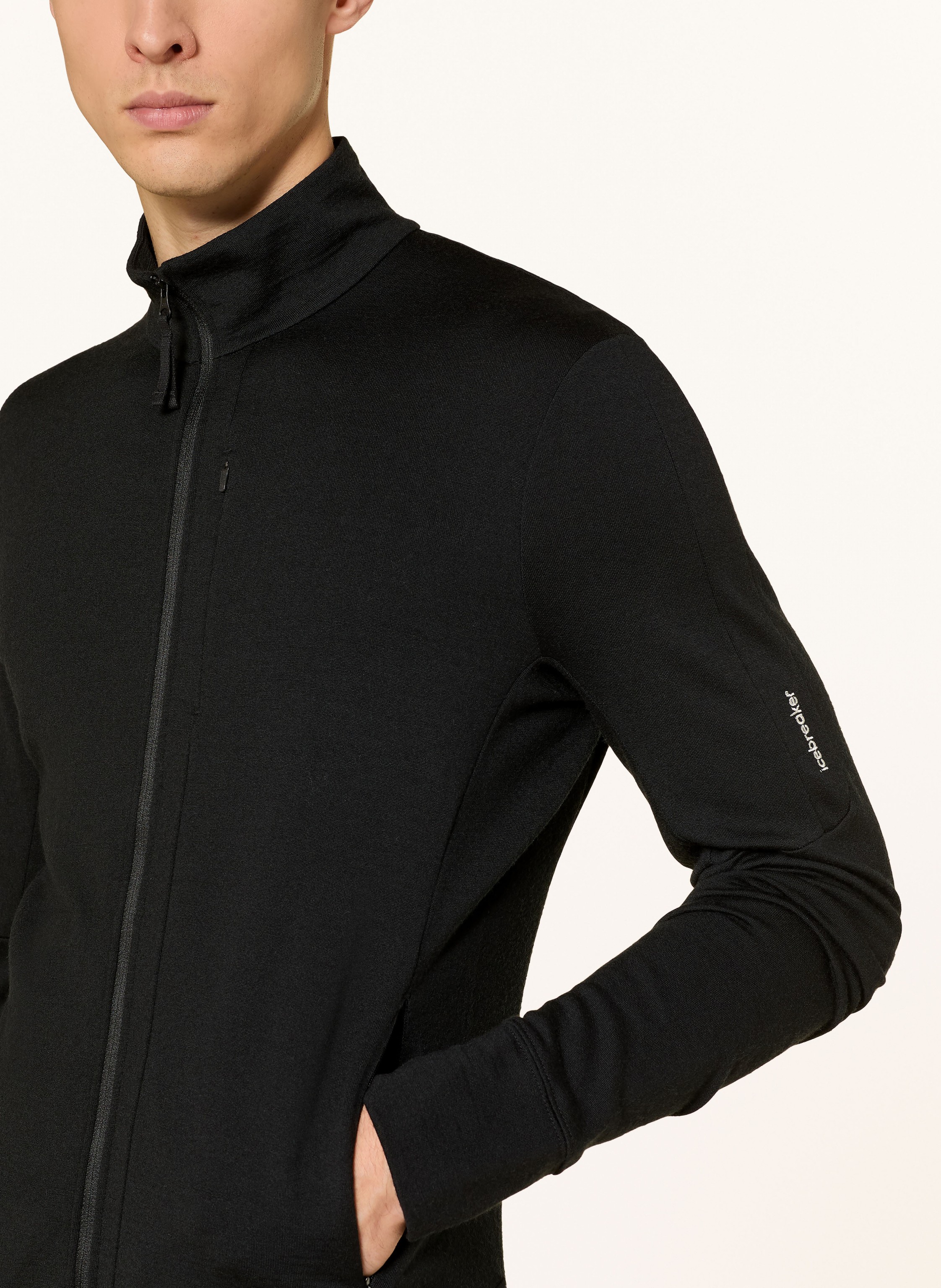 Thumbnail - Icebreaker Midlayer-Jacke Mer 260 Quantum Iv Aus Merinowolle schwarz