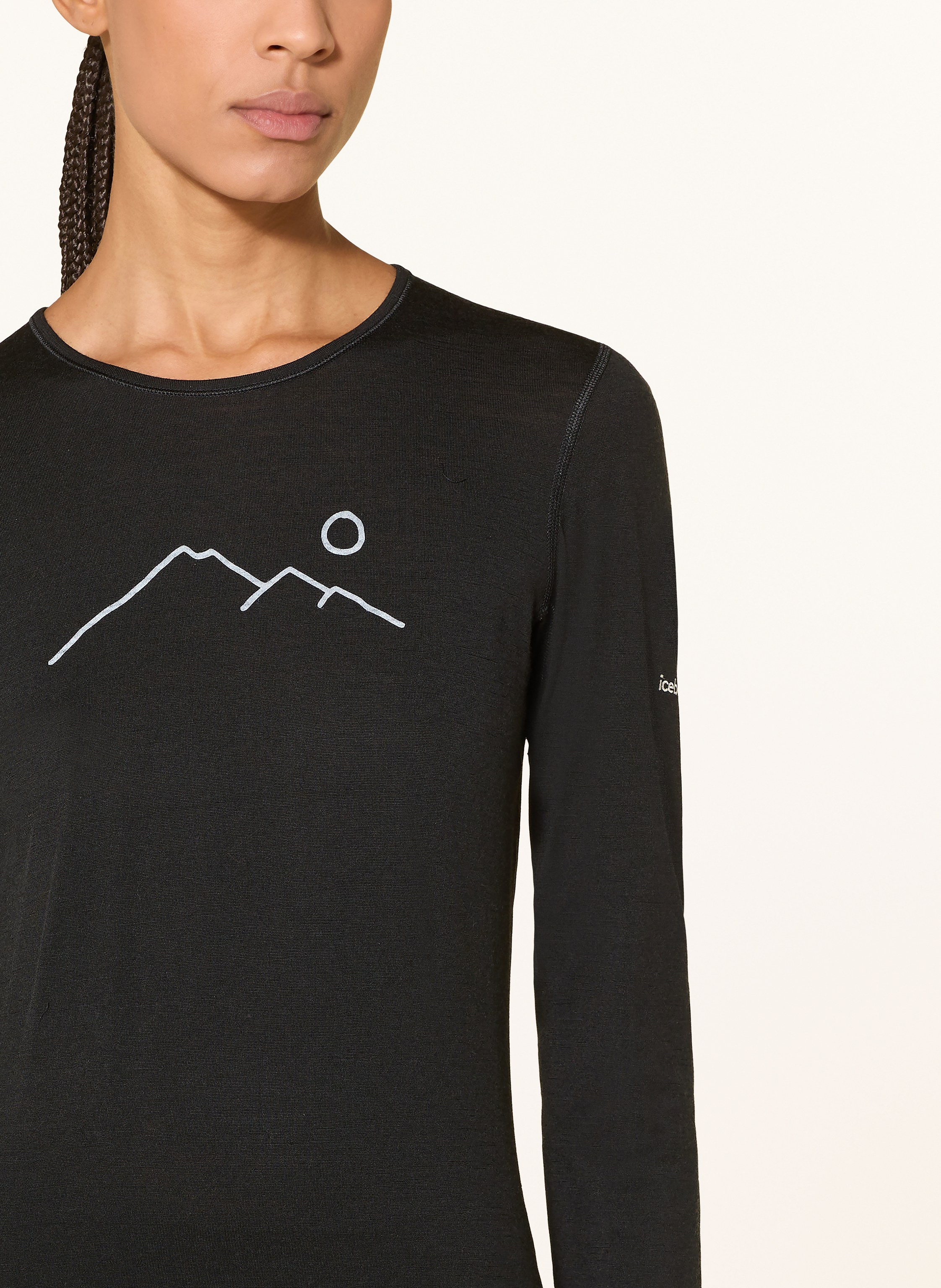 Thumbnail - Icebreaker Funktionsshirt Merino 200 Oasis Aus Merinowolle schwarz