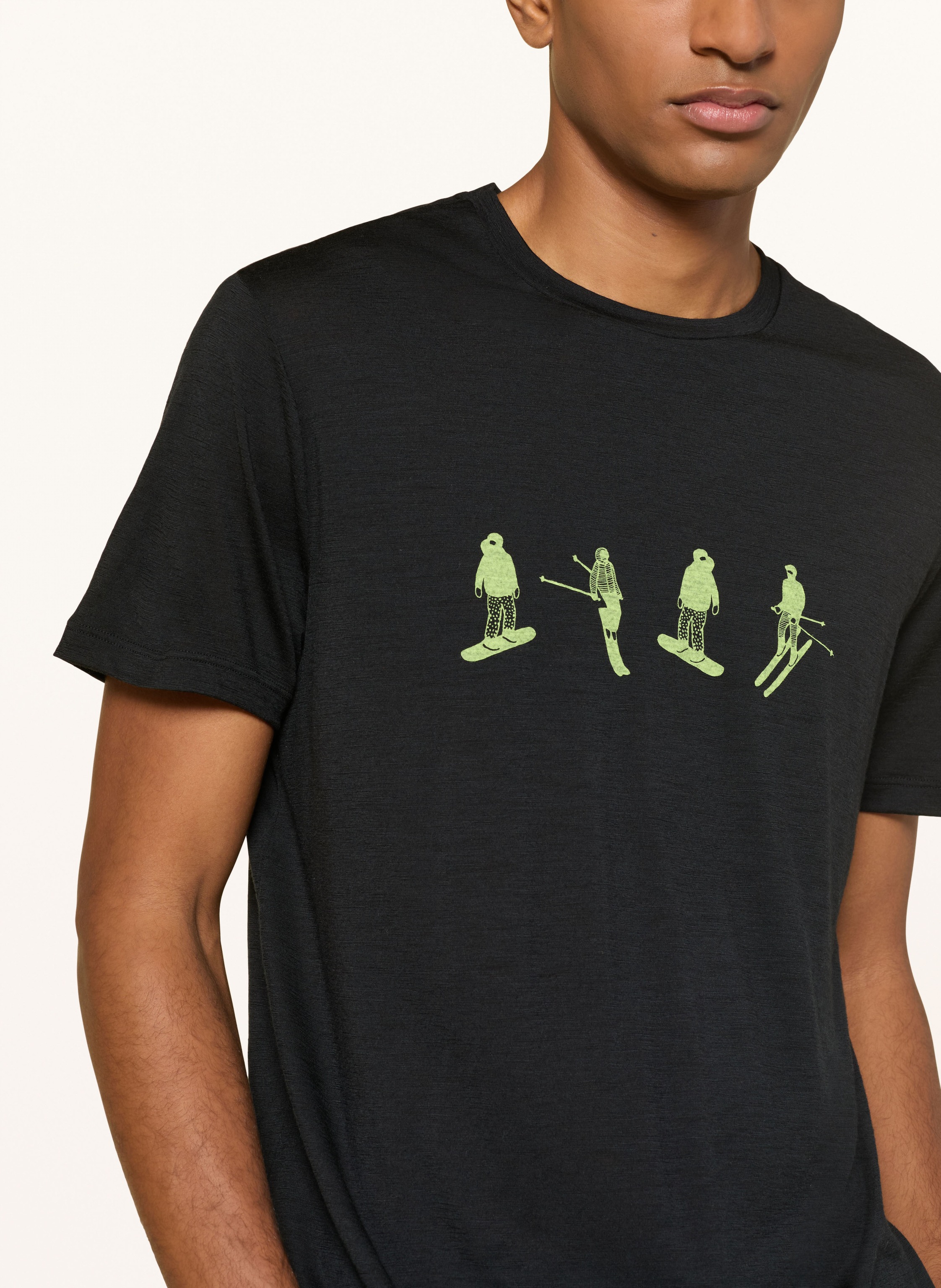 Thumbnail - Icebreaker T-Shirt mer150 Tech Lite Snow Aus Merinowolle schwarz