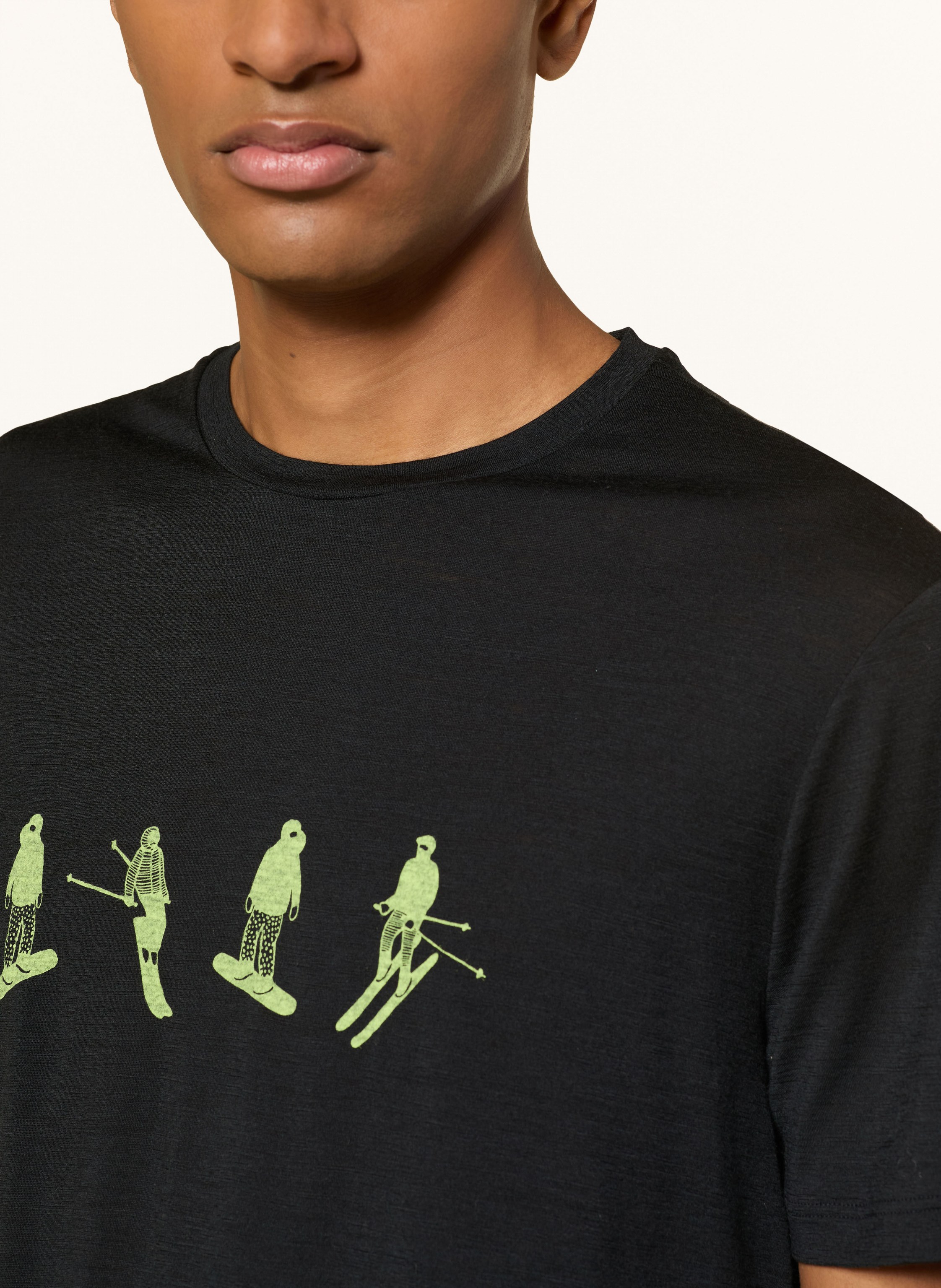 Thumbnail - Icebreaker T-Shirt mer150 Tech Lite Snow Aus Merinowolle schwarz