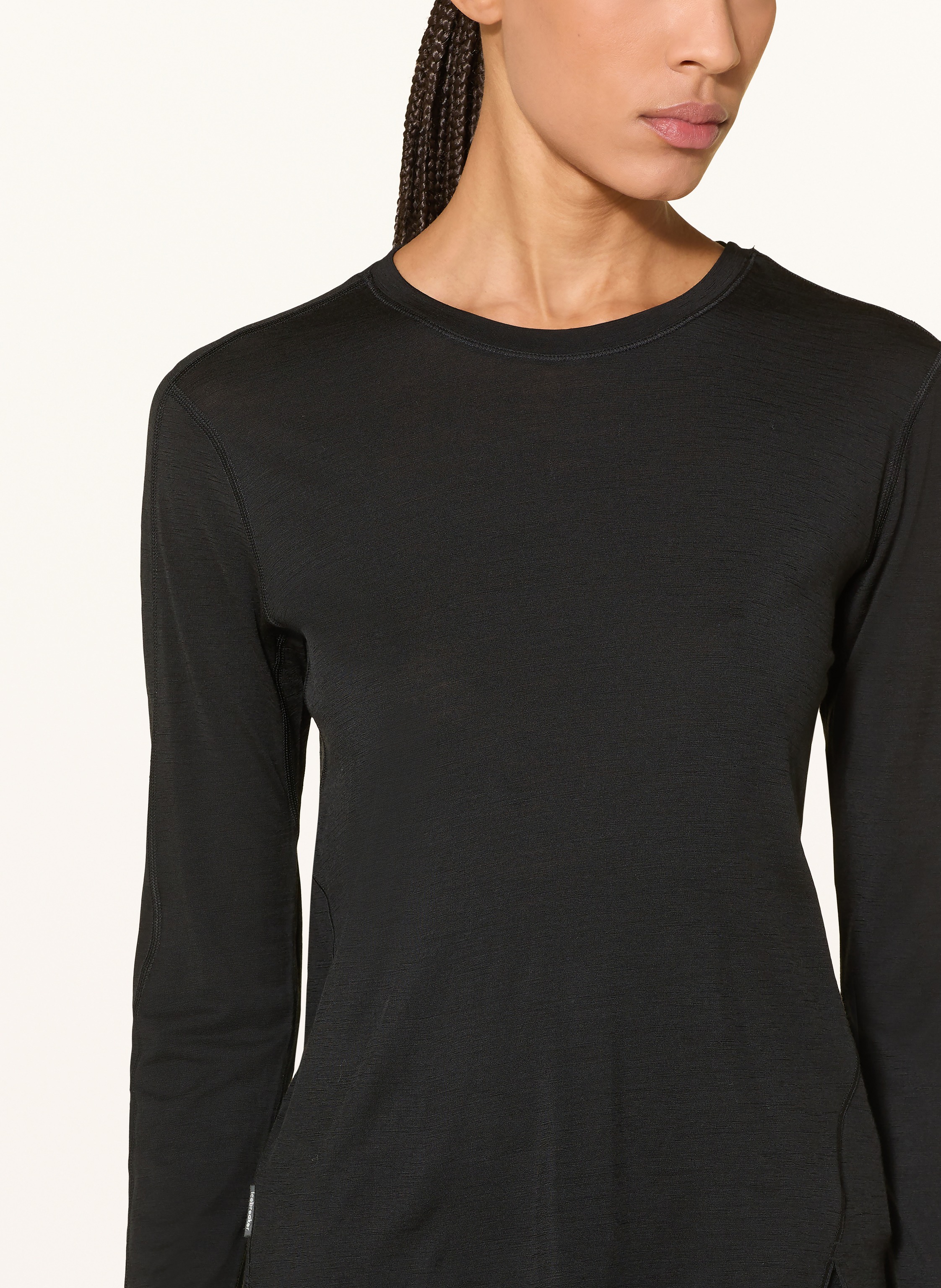 Thumbnail - Icebreaker Funktionsshirt Merinofine™ Ace Aus Merinowolle schwarz